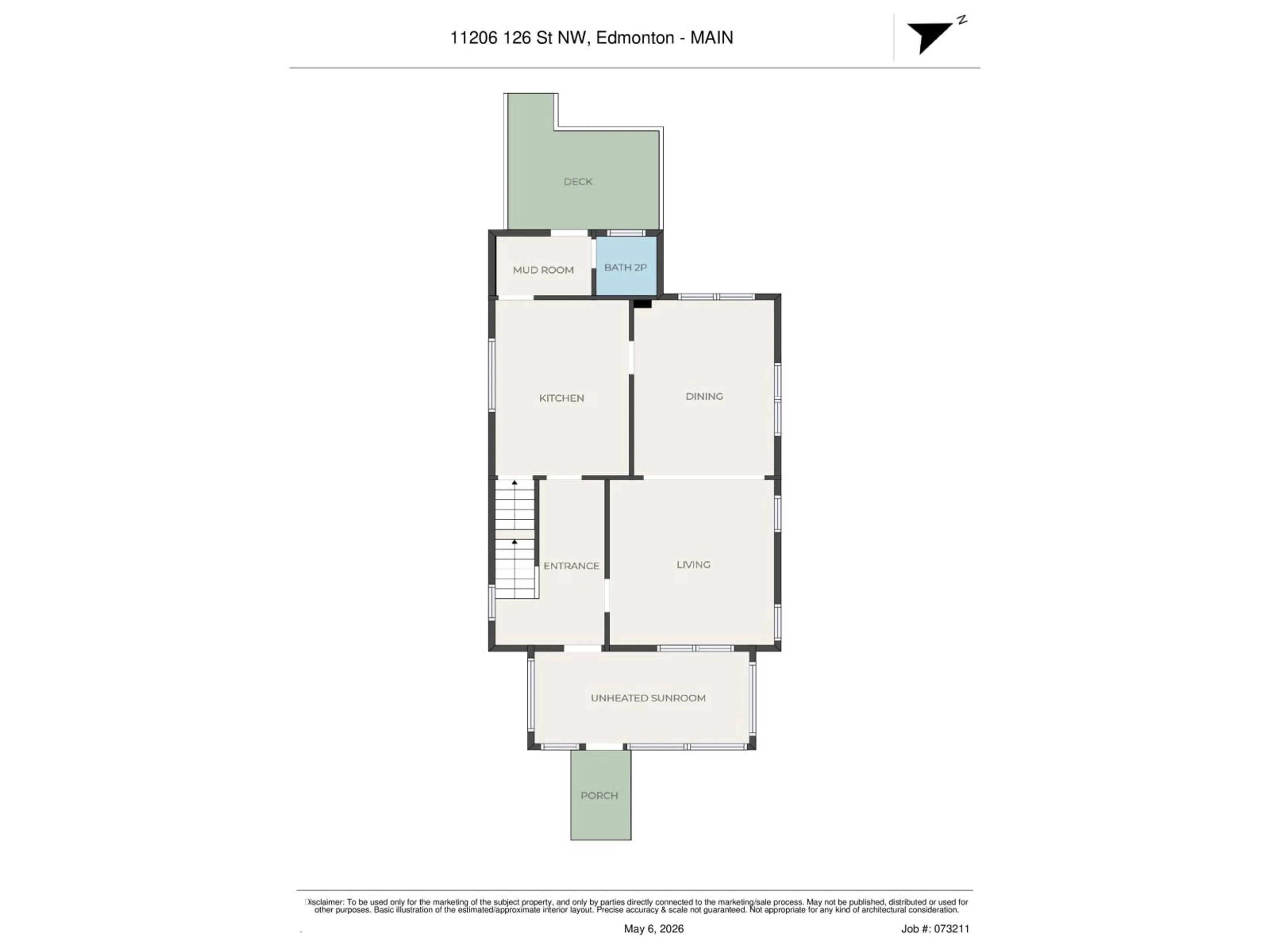 Floor plan for NW - 11206 126 ST, Edmonton Alberta T5M0R2