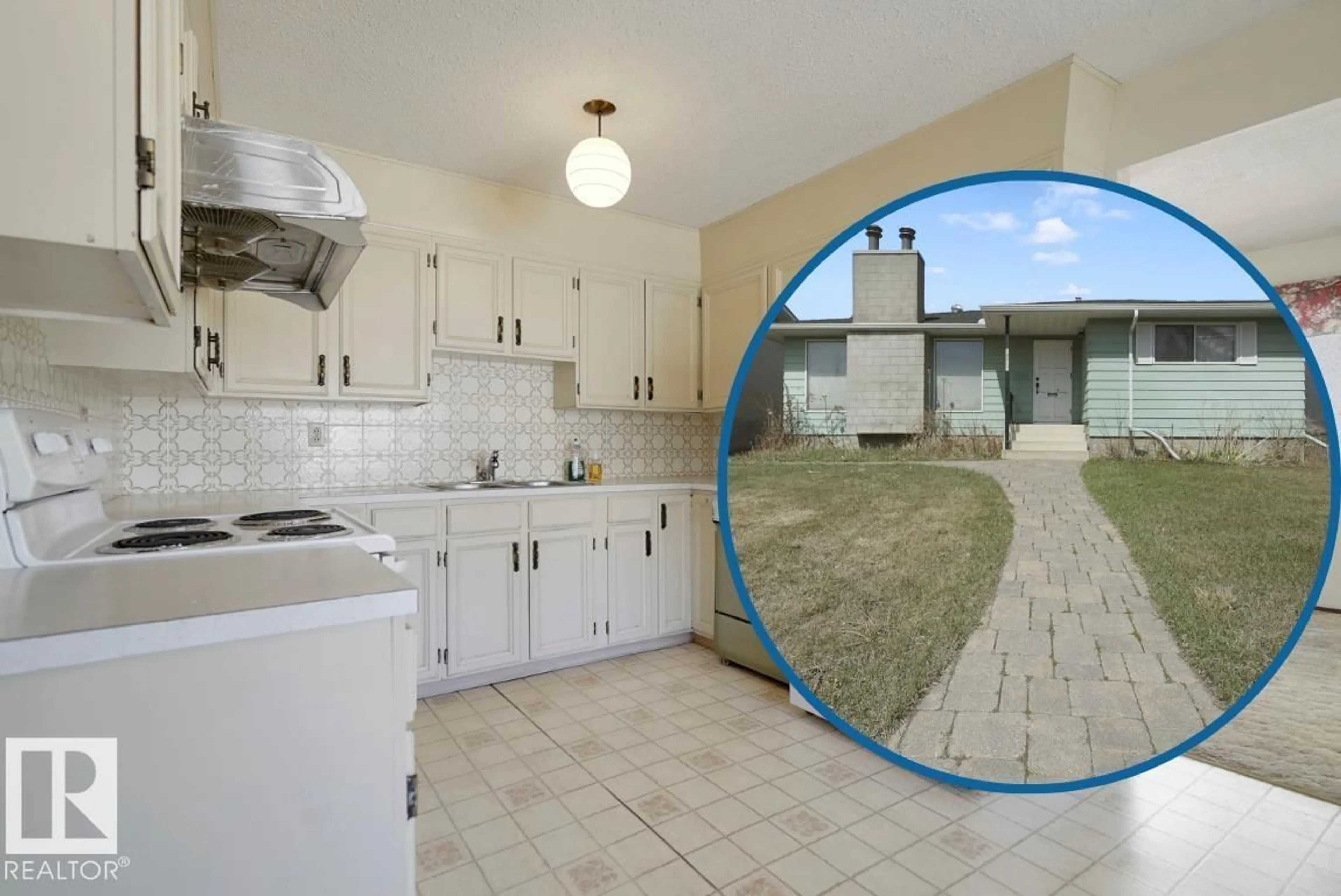 Kitchen with laundary machines, ceramic/tile floor for 10912 40 AV, Edmonton Alberta T6J0P8
