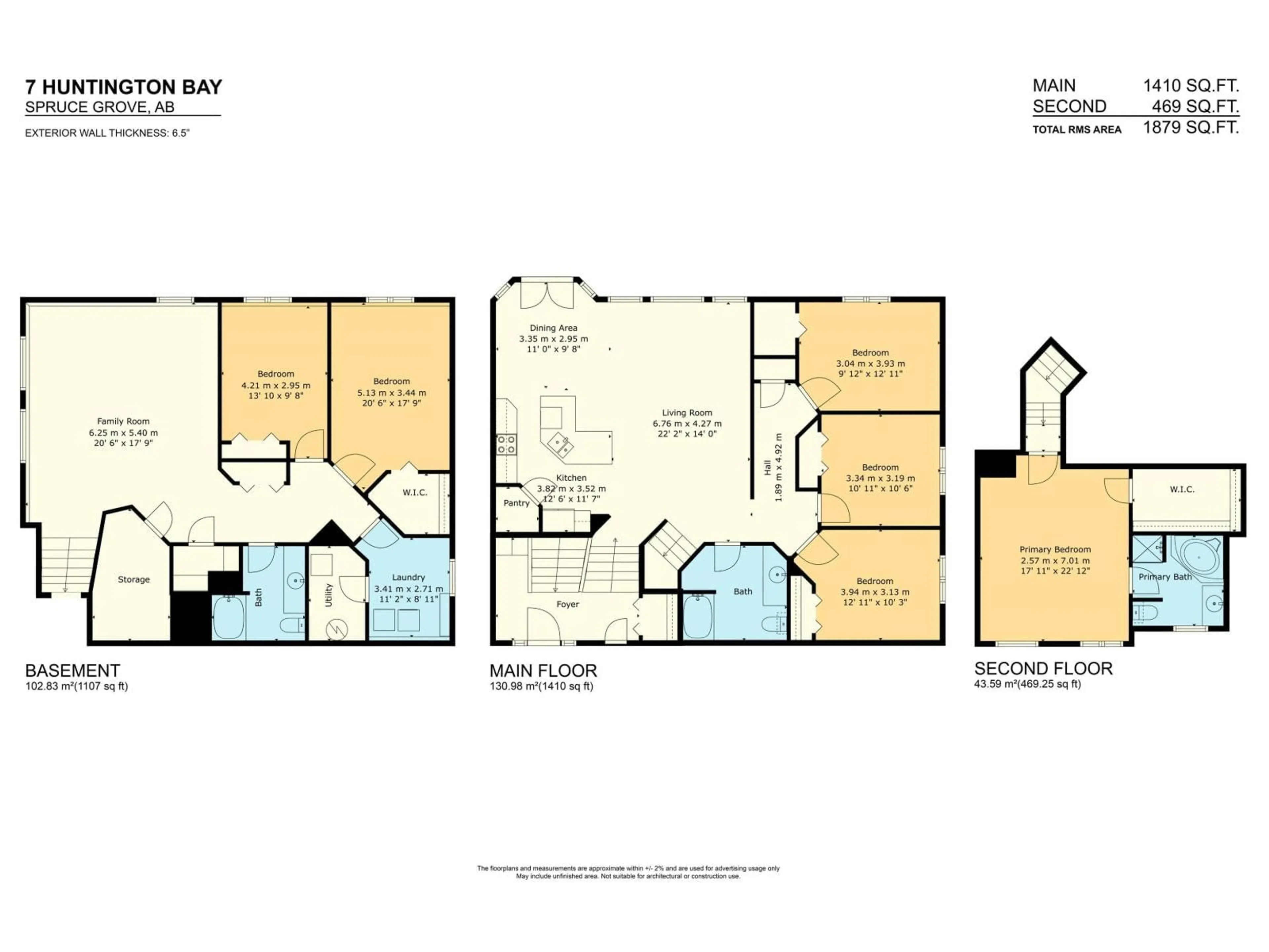 Floor plan for 7 HUNTINGTON BA, Spruce Grove Alberta T7X4K7