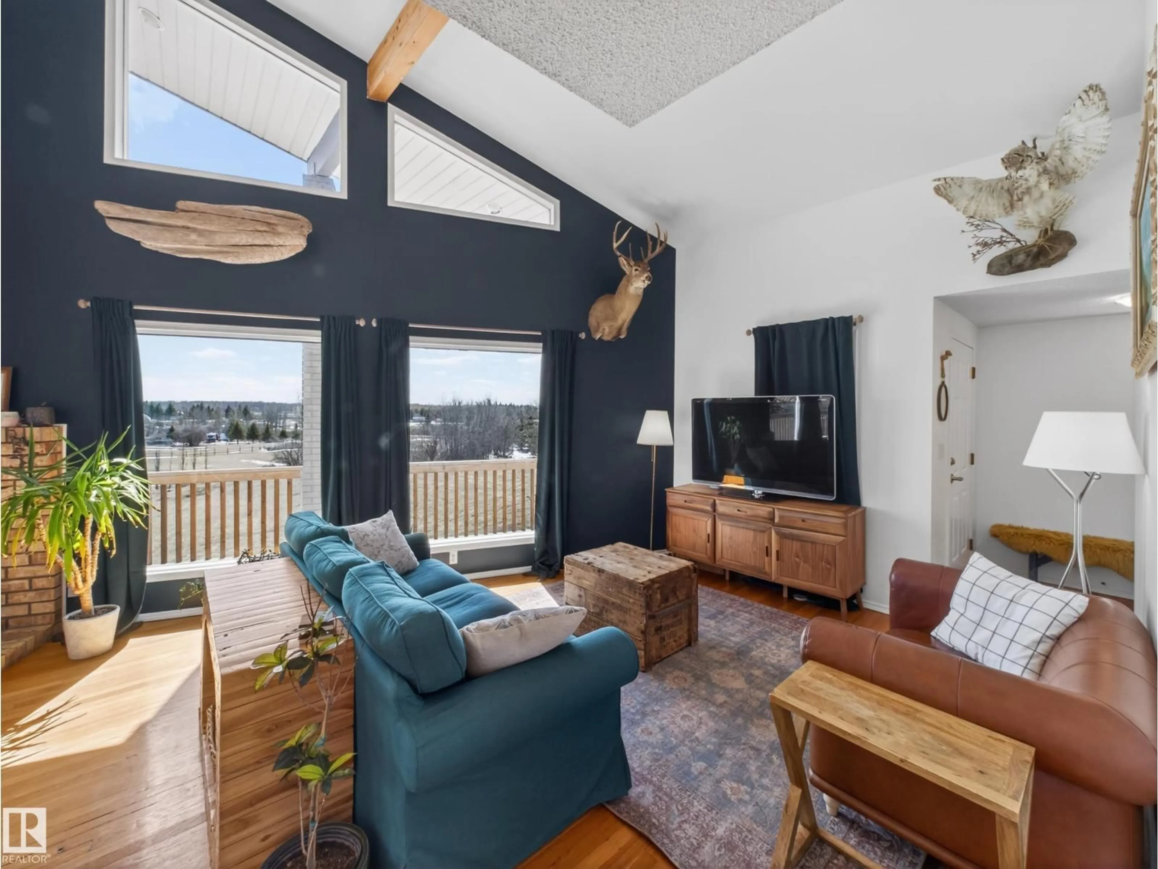 Living room with furniture, unknown for 157 52411 RGE ROAD 214, Rural Strathcona County Alberta T8E2G8