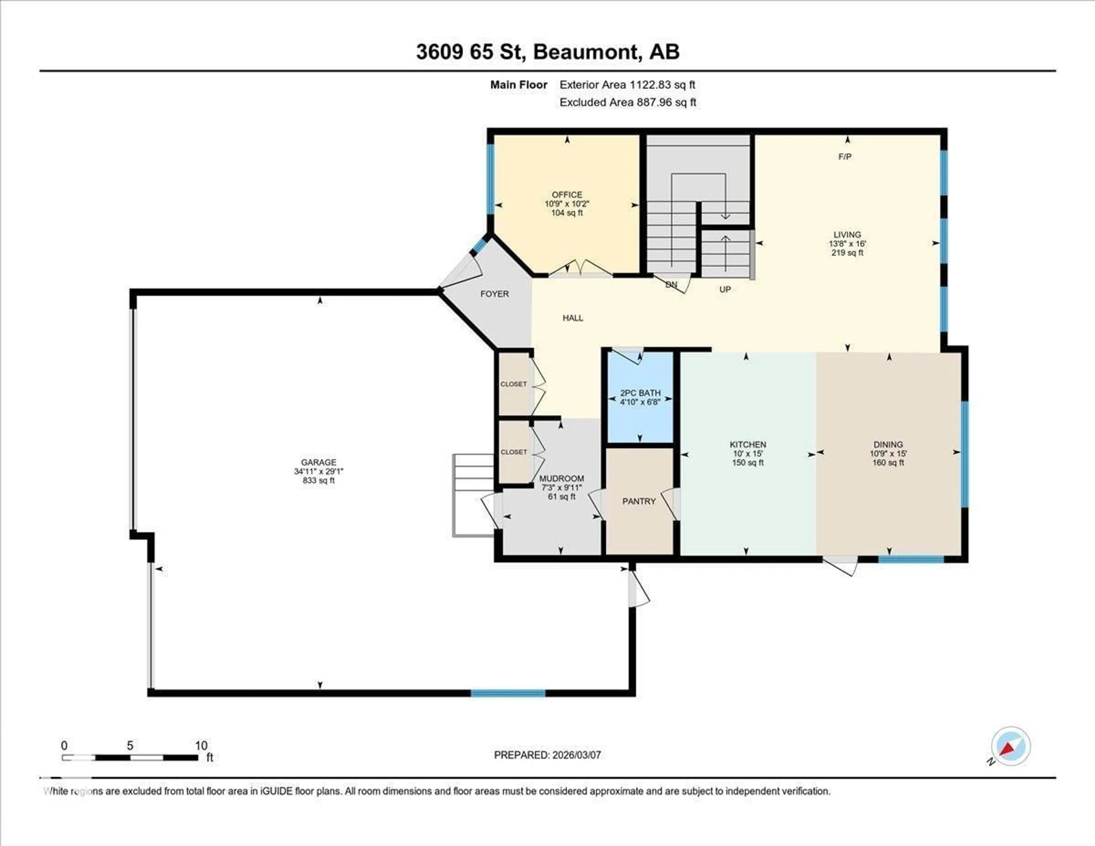 Floor plan for 3609 65 ST, Beaumont Alberta T4X0G6