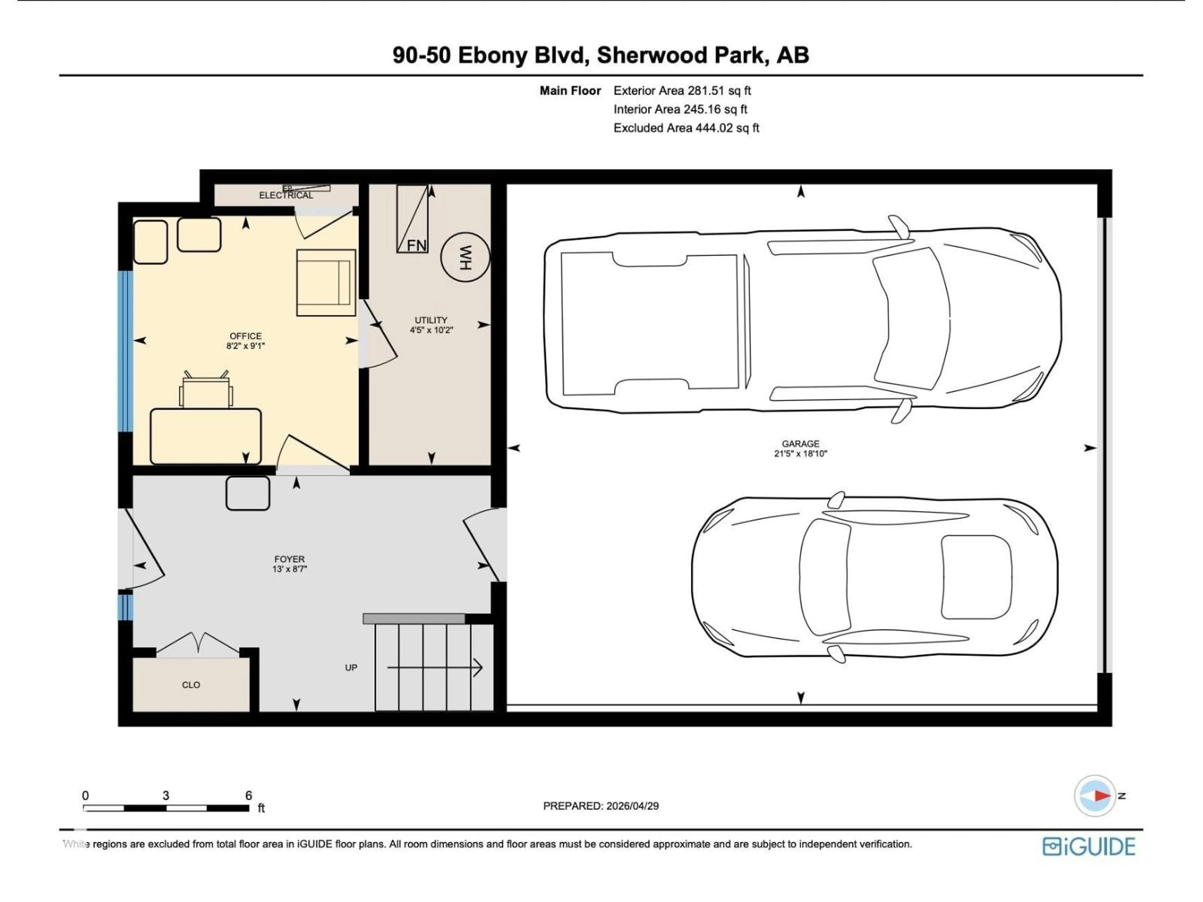Floor plan for 90 EBONY BV, Sherwood Park Alberta T8H2X4