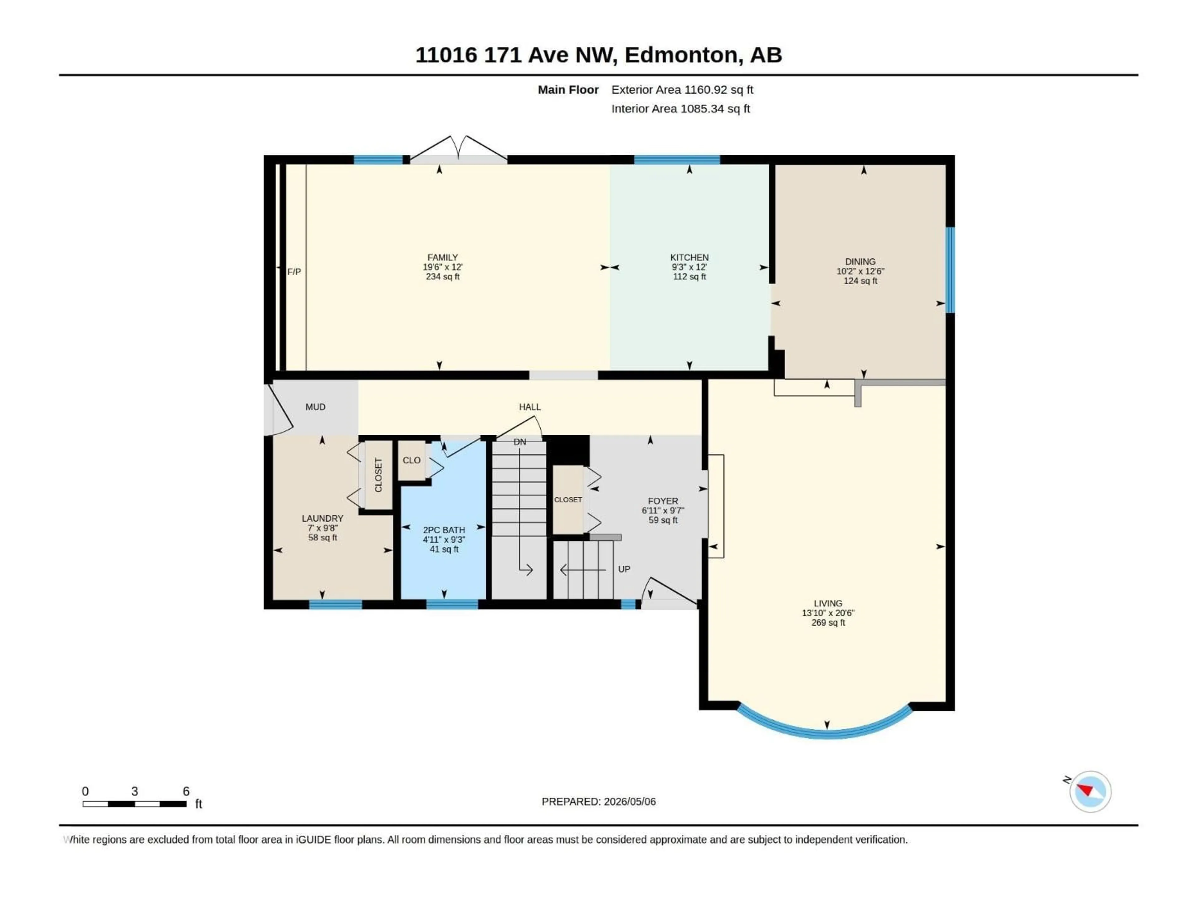 Floor plan for NW - 11016 171 AV, Edmonton Alberta T5X3J6