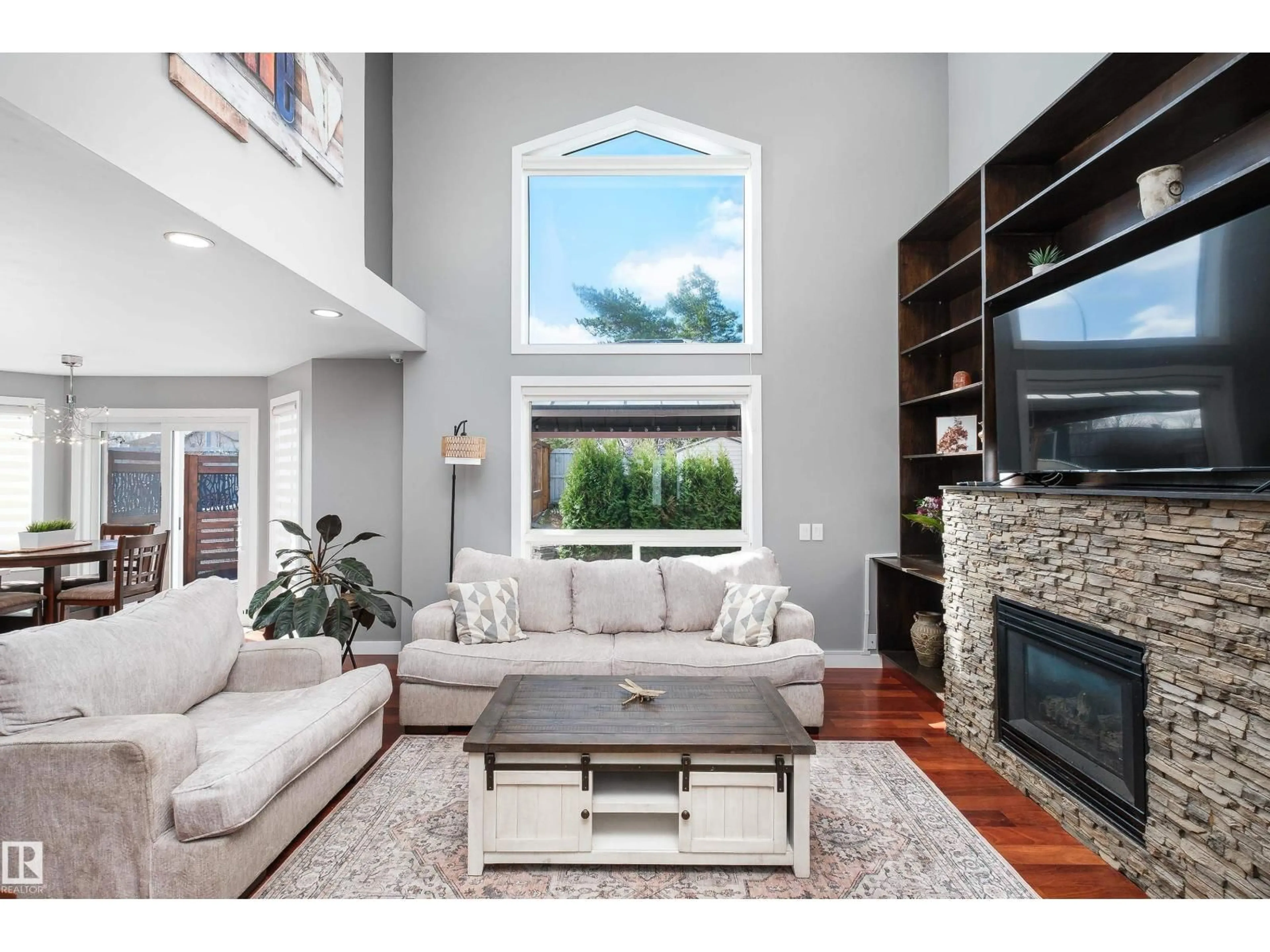 Living room with furniture, unknown for 437 KLARVATTEN LAKE WD, Edmonton Alberta T5Z3B9