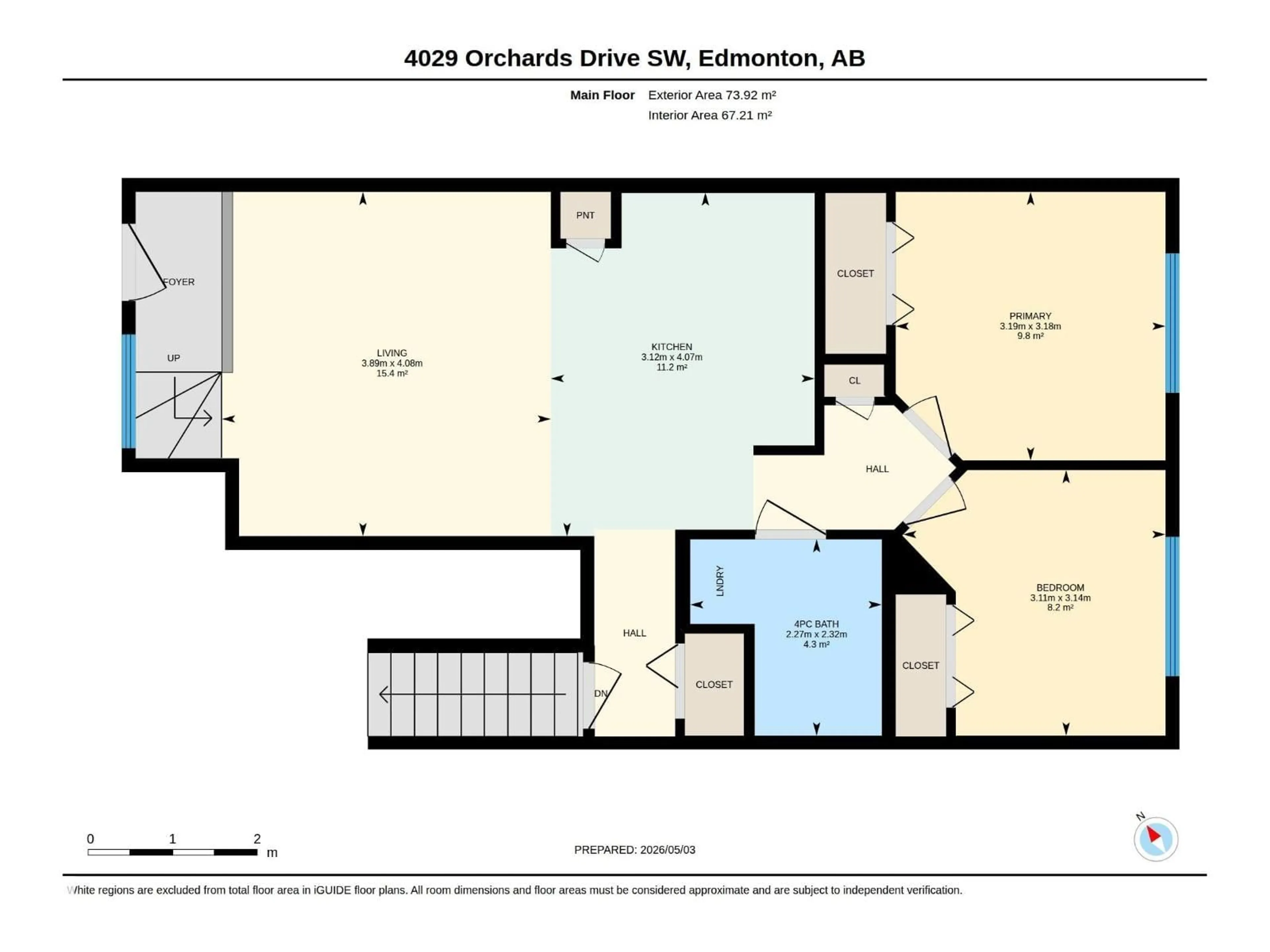 Floor plan for #24 - 4029 ORCHARDS DR, Edmonton Alberta T6X1V2