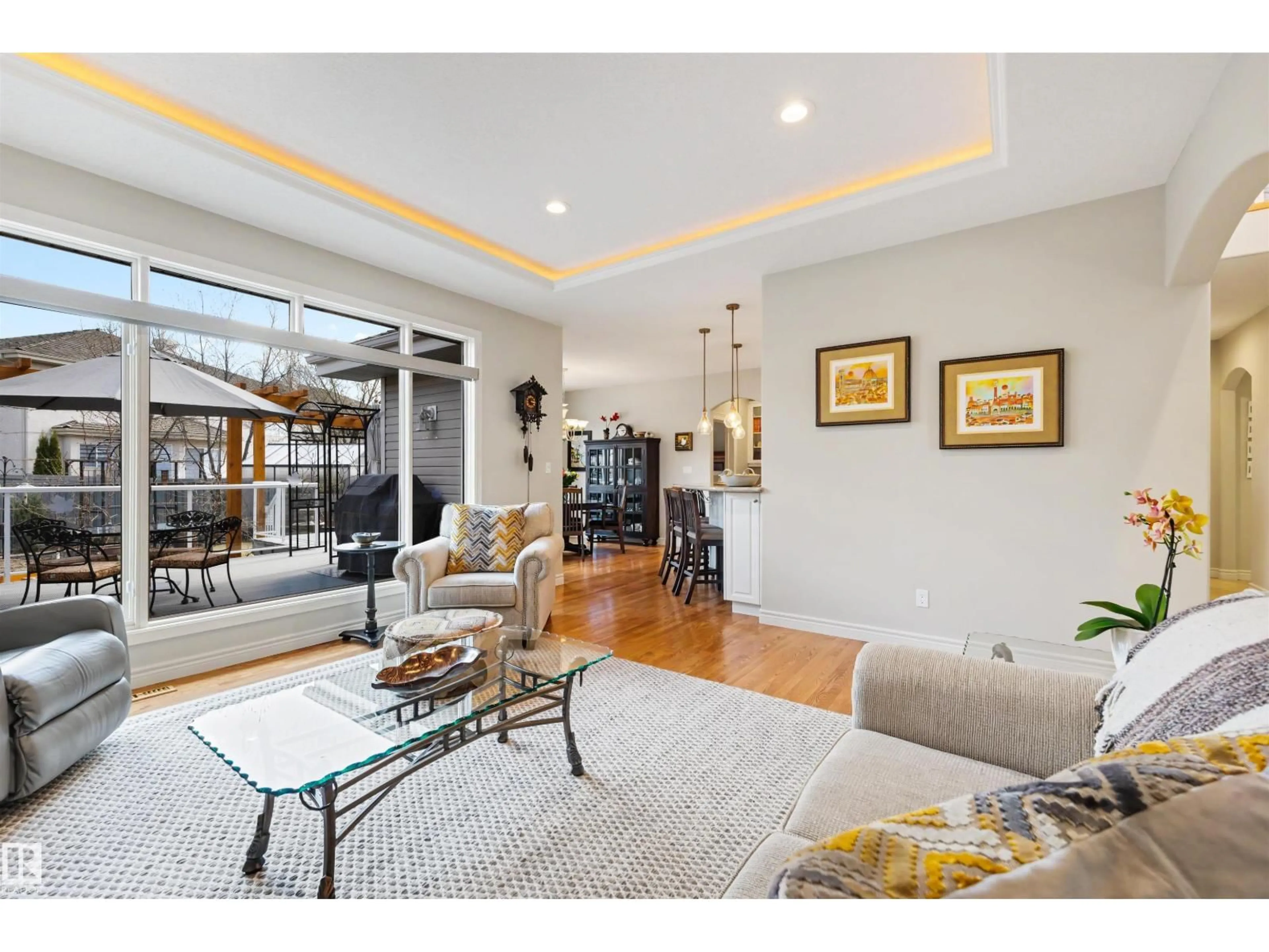 Living room with furniture, unknown for NW - 607 DARTMOUTH PT, Edmonton Alberta T6M2R8