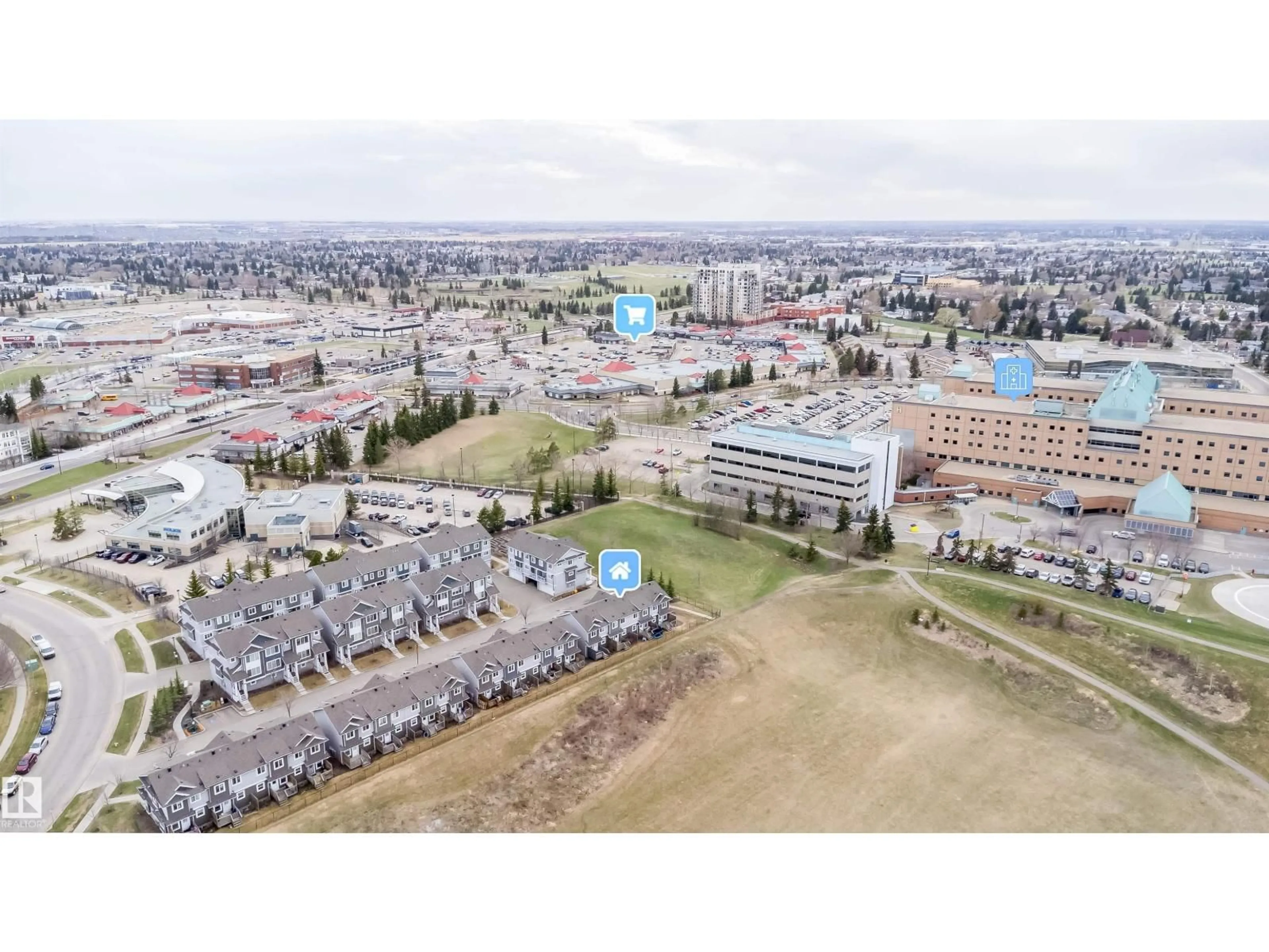 A pic from outside/outdoor area/front of a property/back of a property/a pic from drone, building for 140 - 25 YOUVILLE DR, Edmonton Alberta T6L0A7