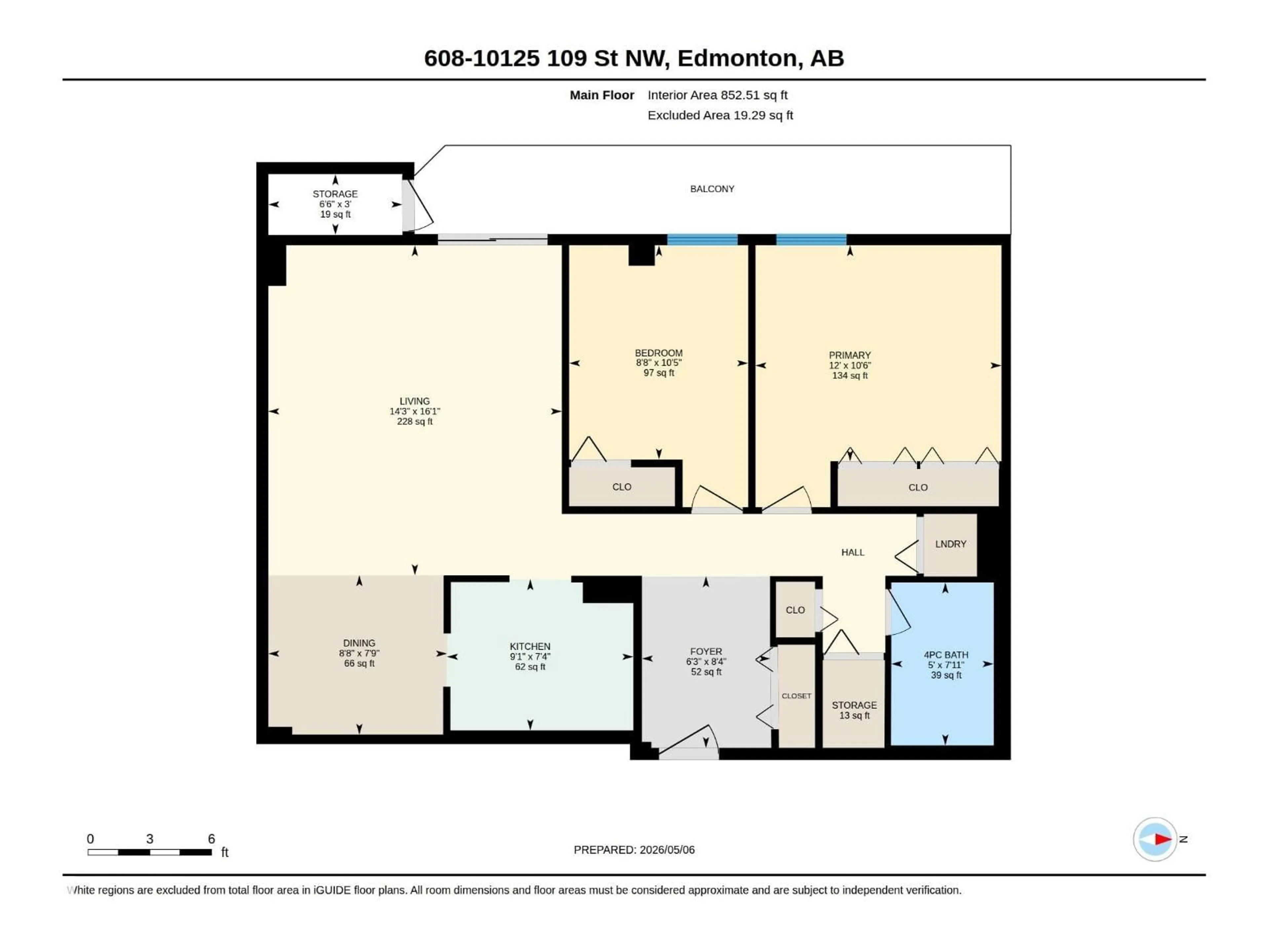 Floor plan for 608 - 10125 109 ST NW, Edmonton Alberta T5J3P1