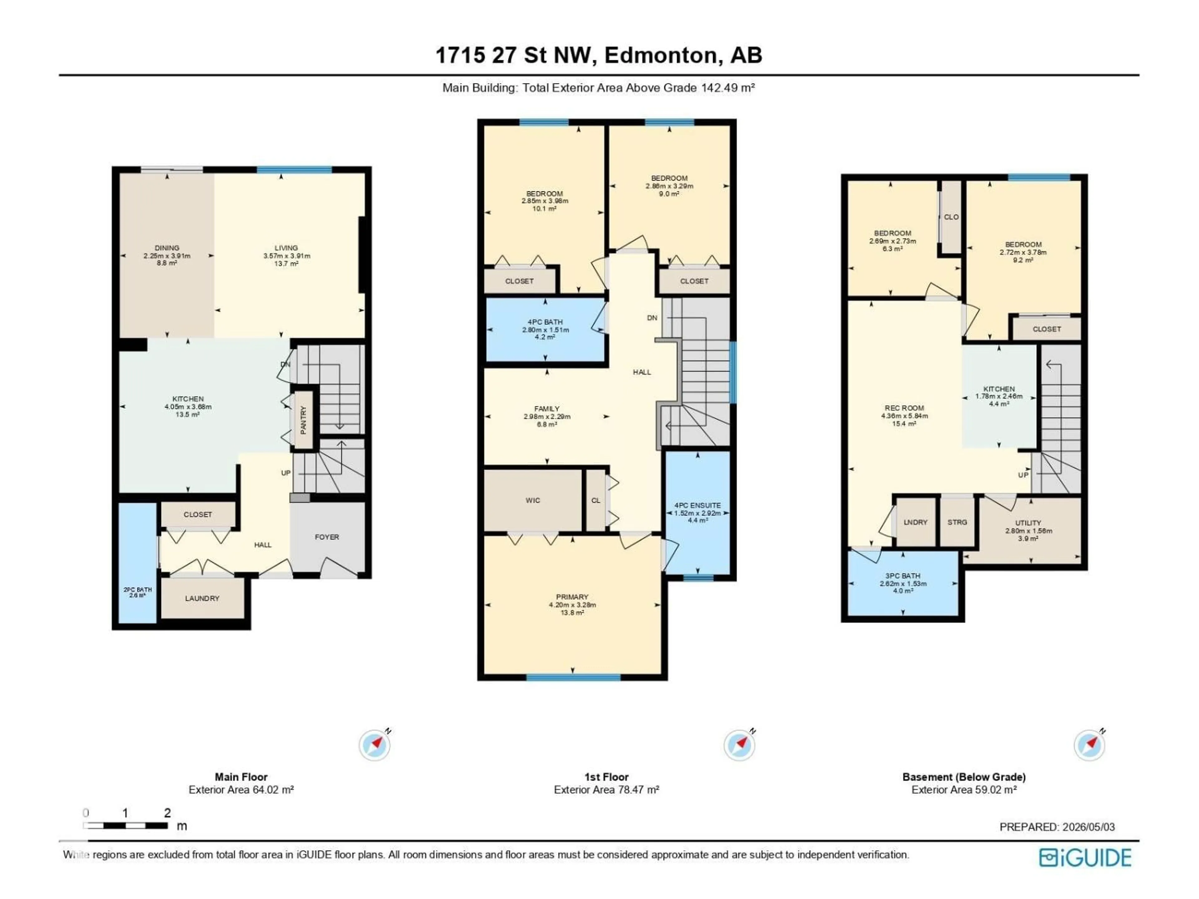 Floor plan for 1715 27 ST, Edmonton Alberta T6T2G6