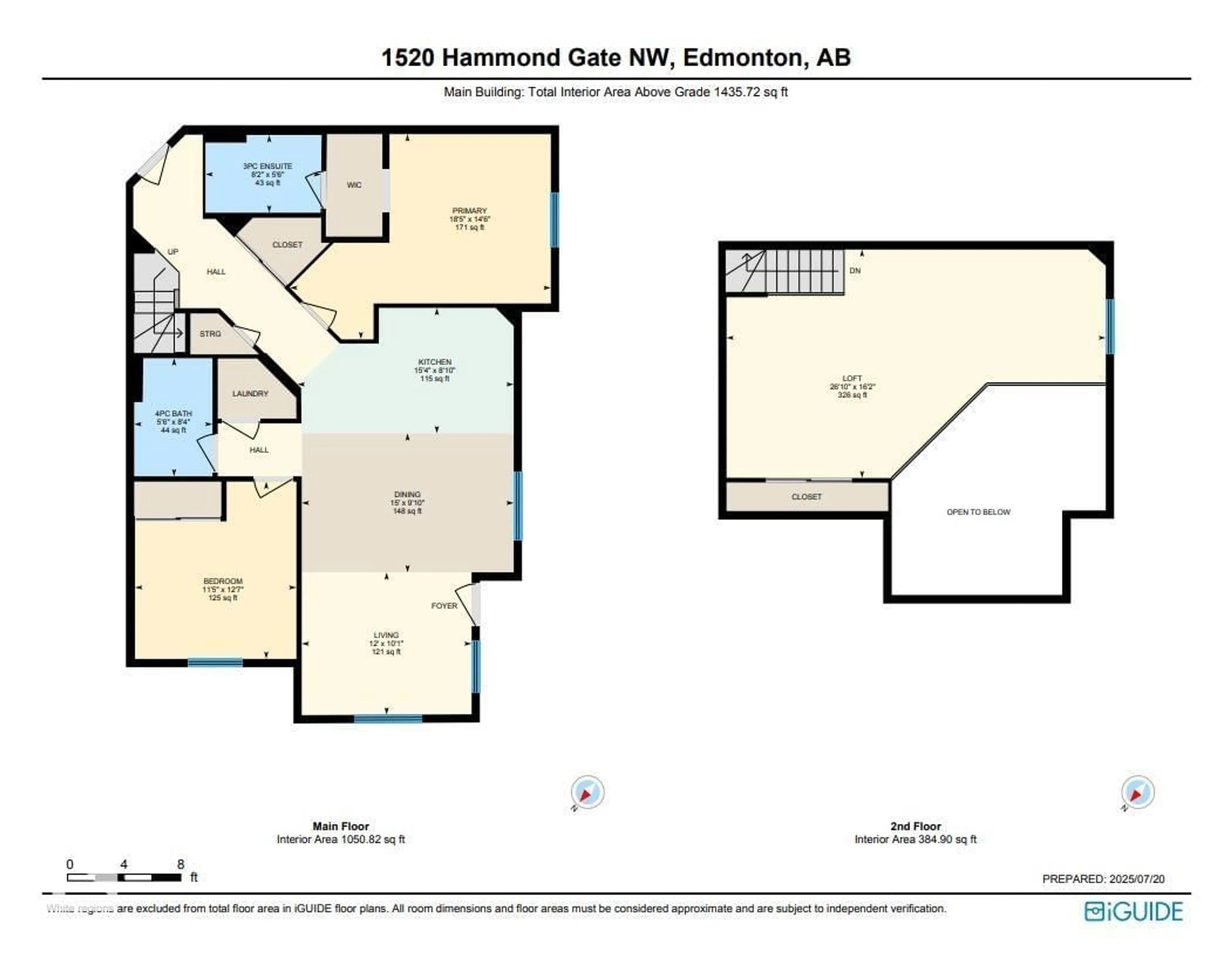 Floor plan for #435 - 1520 HAMMOND GA, Edmonton Alberta T6M0J4