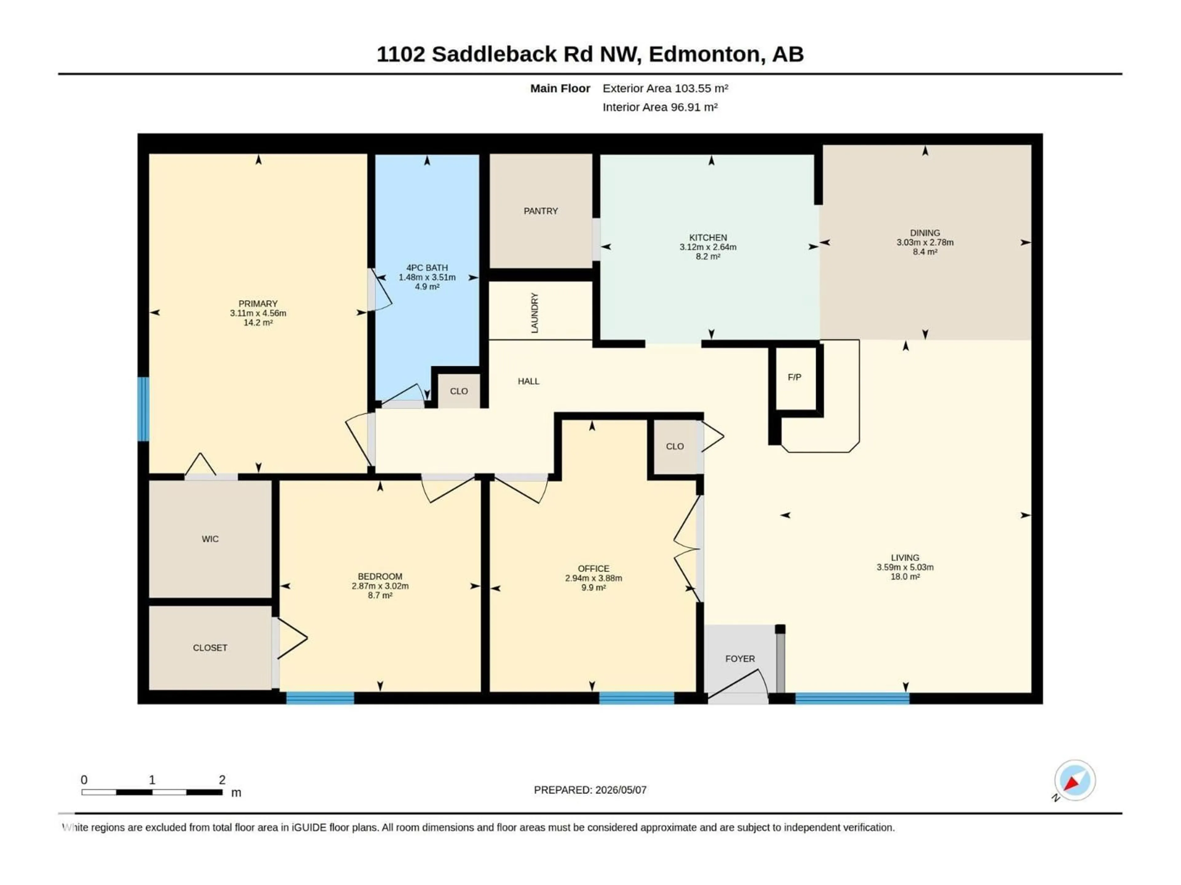 Floor plan for 1102 SADDLEBACK RD, Edmonton Alberta T6J4Z4