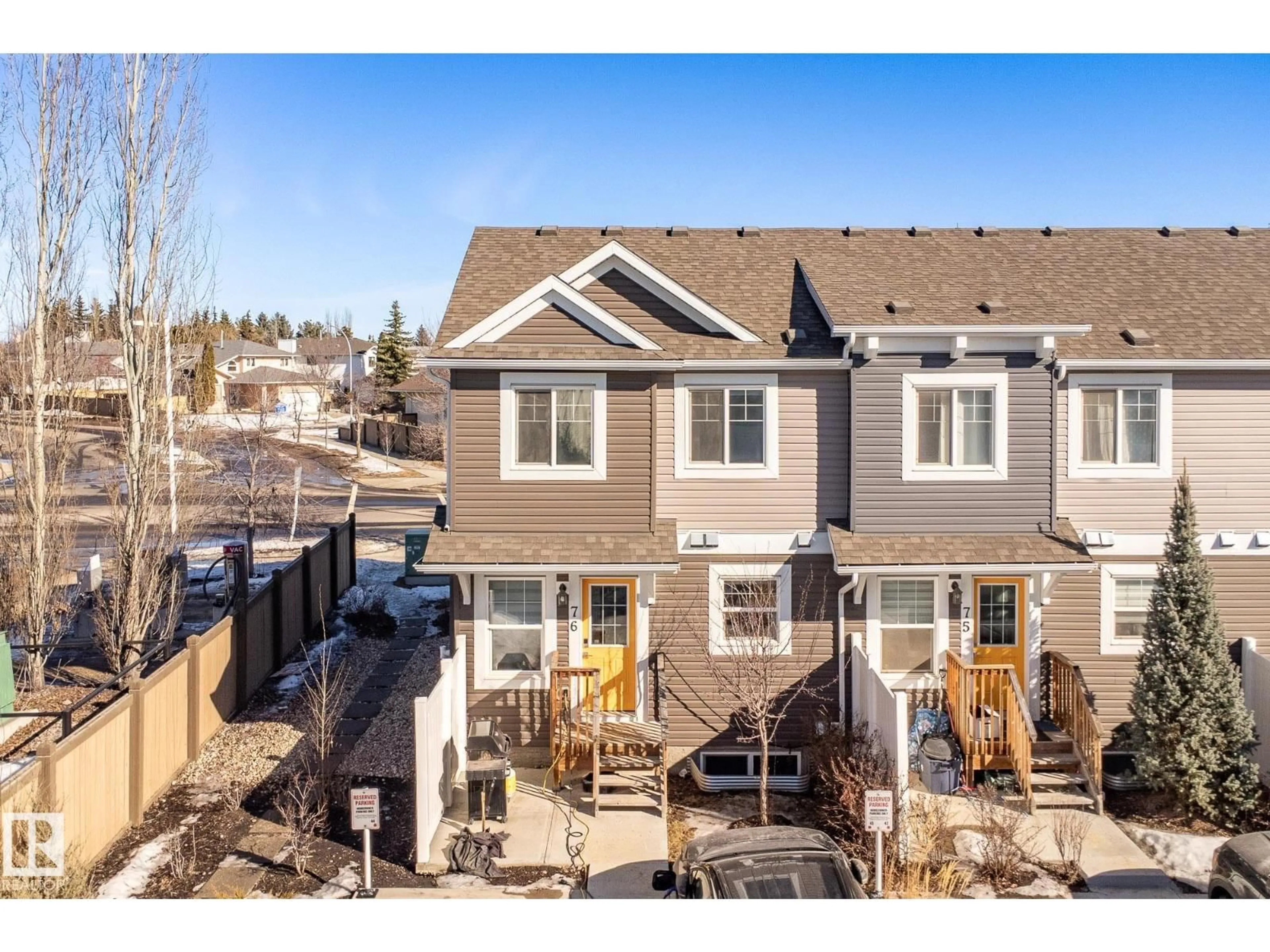 A pic from outside/outdoor area/front of a property/back of a property/a pic from drone, unknown for #76 - 330 BULYEA RD, Edmonton Alberta T6R0W8