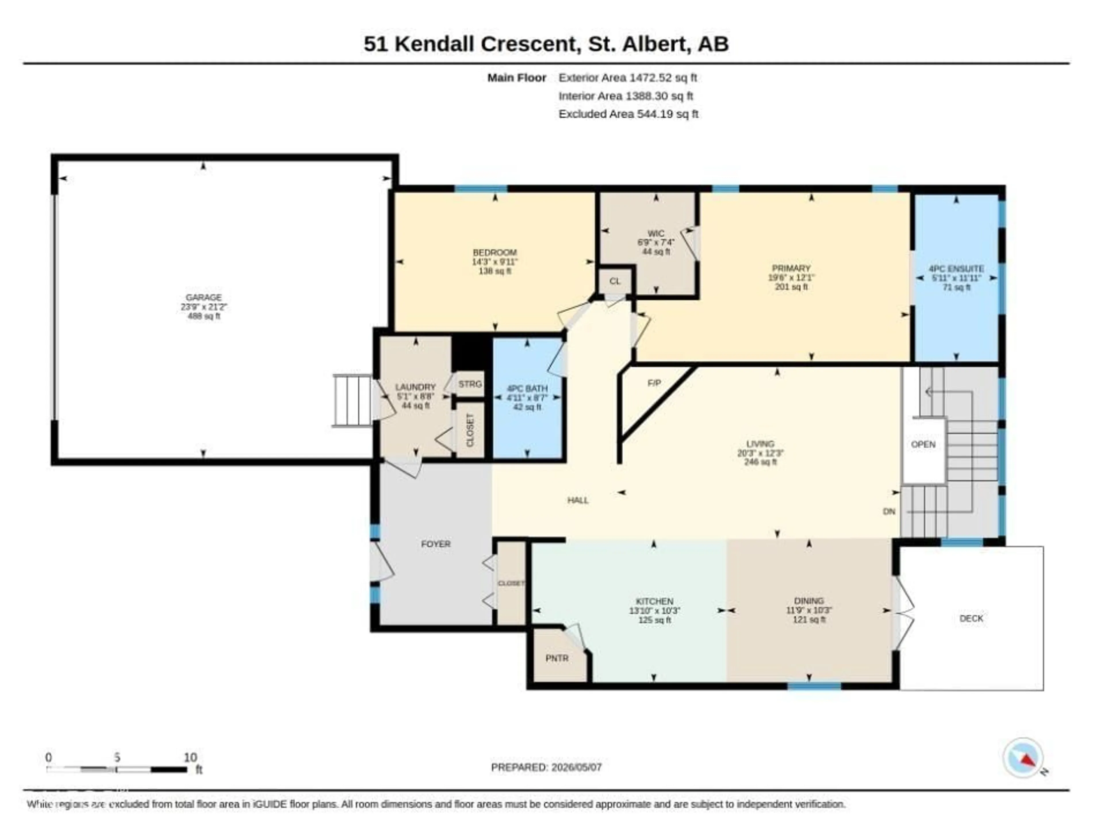 Floor plan for 51 KENDALL CR, St. Albert Alberta T8N7C2