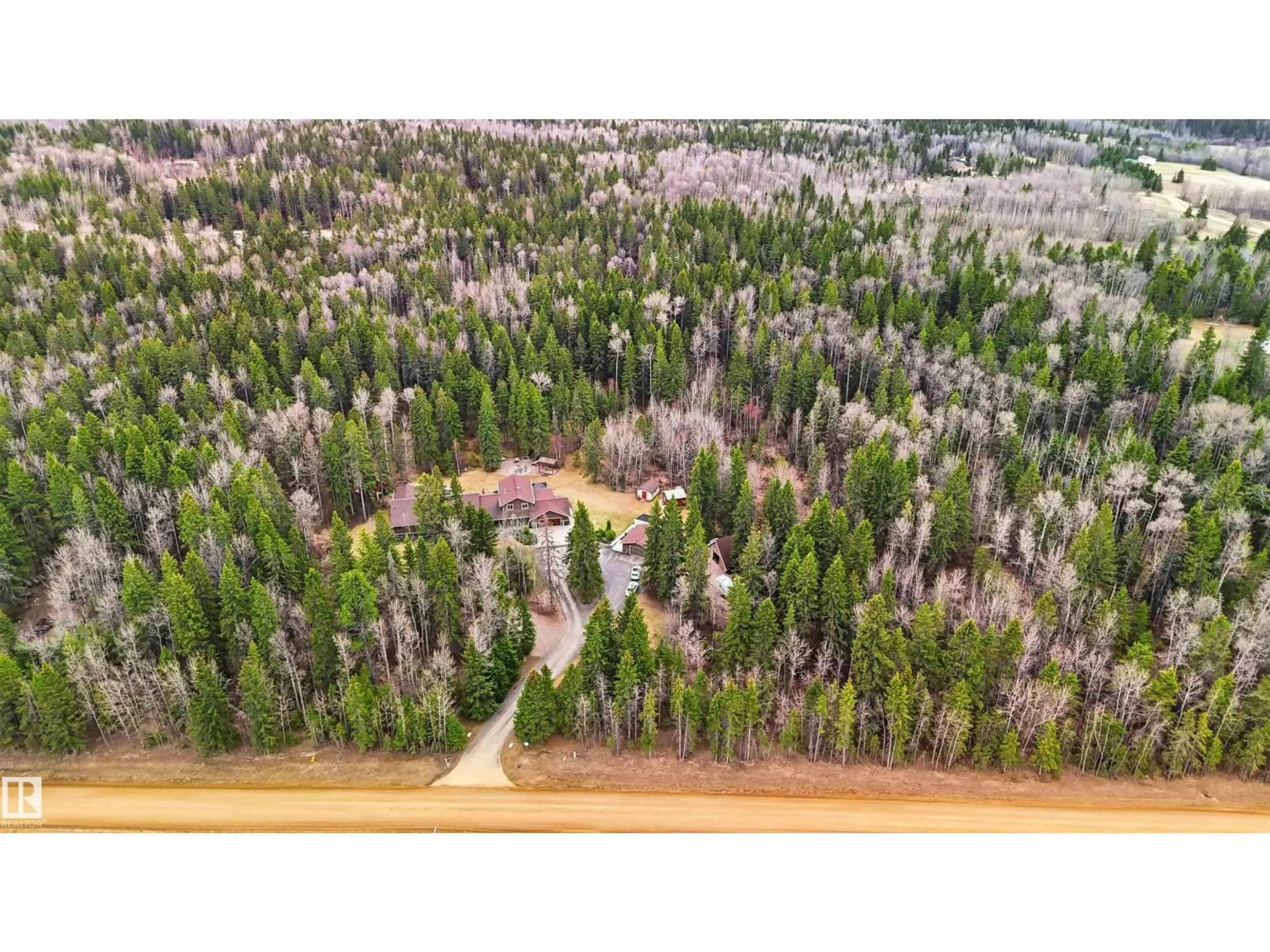 A pic from outside/outdoor area/front of a property/back of a property/a pic from drone, forest/trees view for 15013A TWP ROAD 462, Rural Wetaskiwin County Alberta T0C1X0