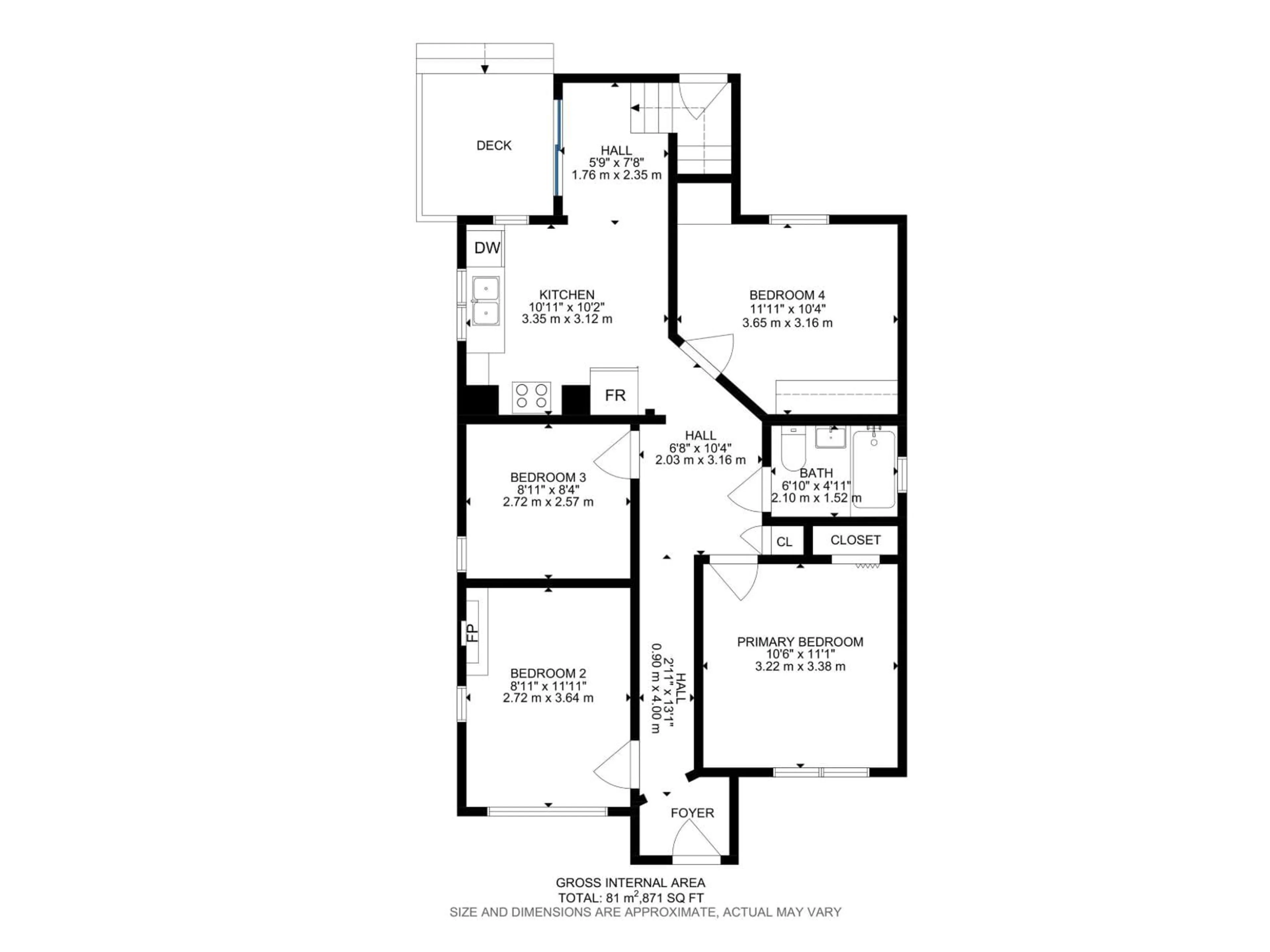 Floor plan for NW - 11514 92 ST, Edmonton Alberta T5G0Z7