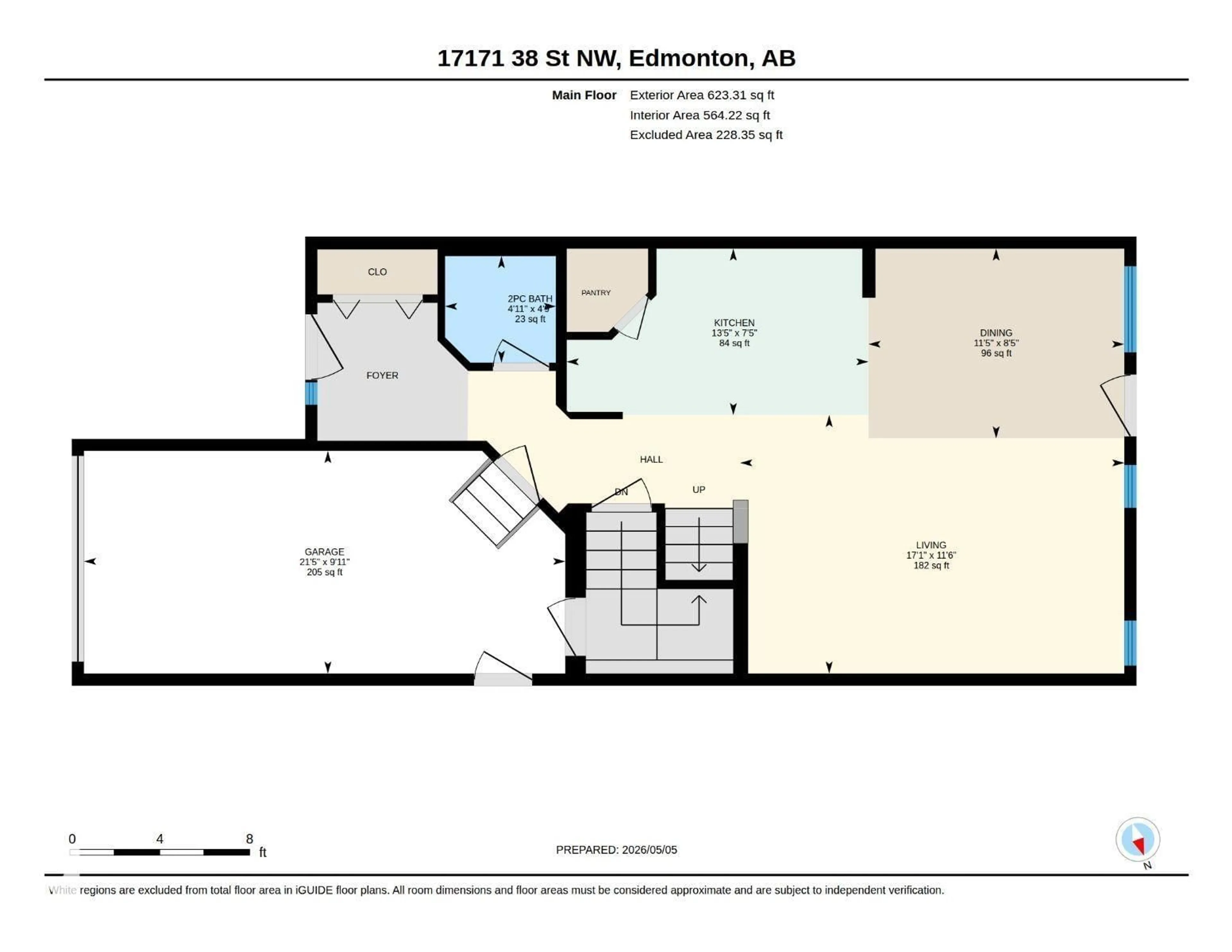 Floor plan for 17171 38 ST, Edmonton Alberta T5Y3R7