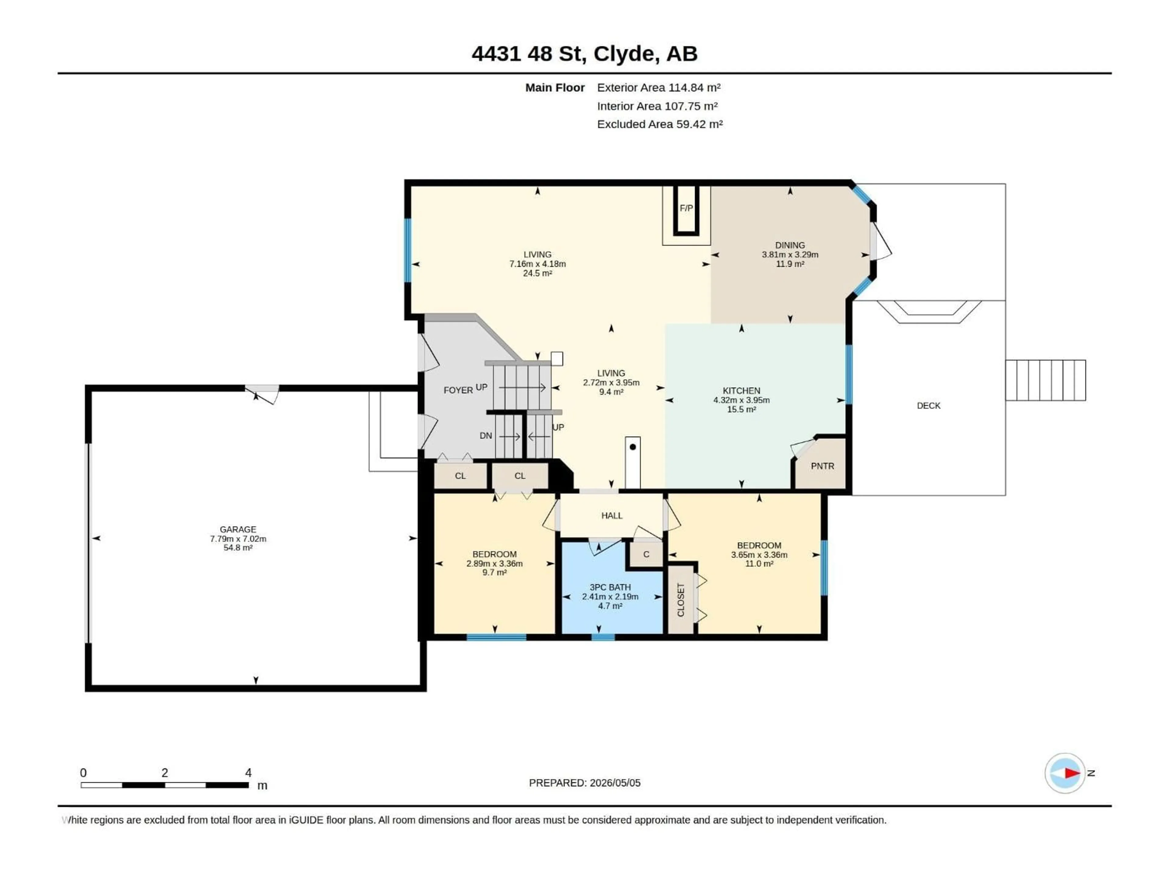 Floor plan for 4431 48 AV, Clyde Alberta T0G2J0