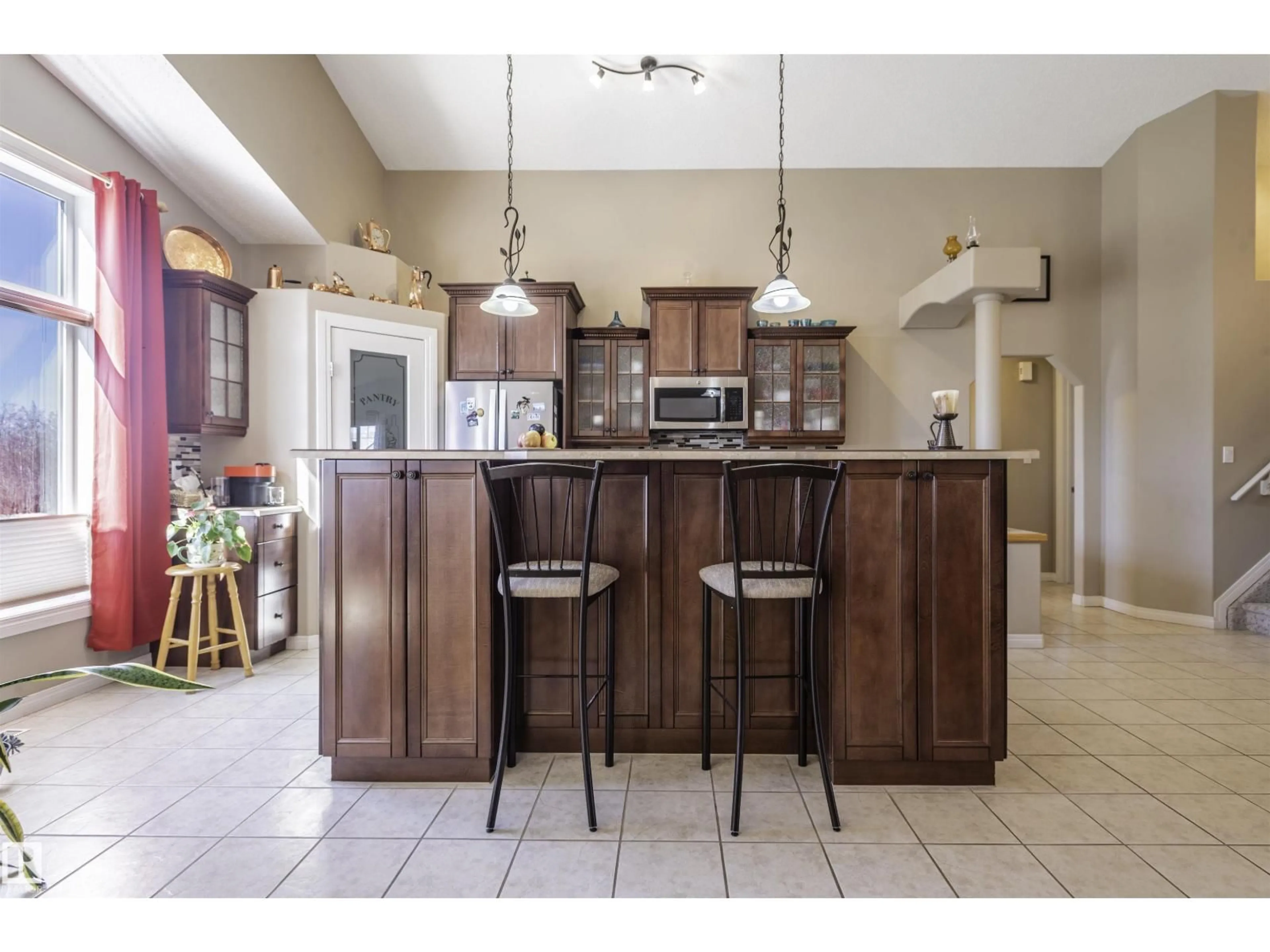 Open concept kitchen, ceramic/tile floor for 4431 48 AV, Clyde Alberta T0G2J0