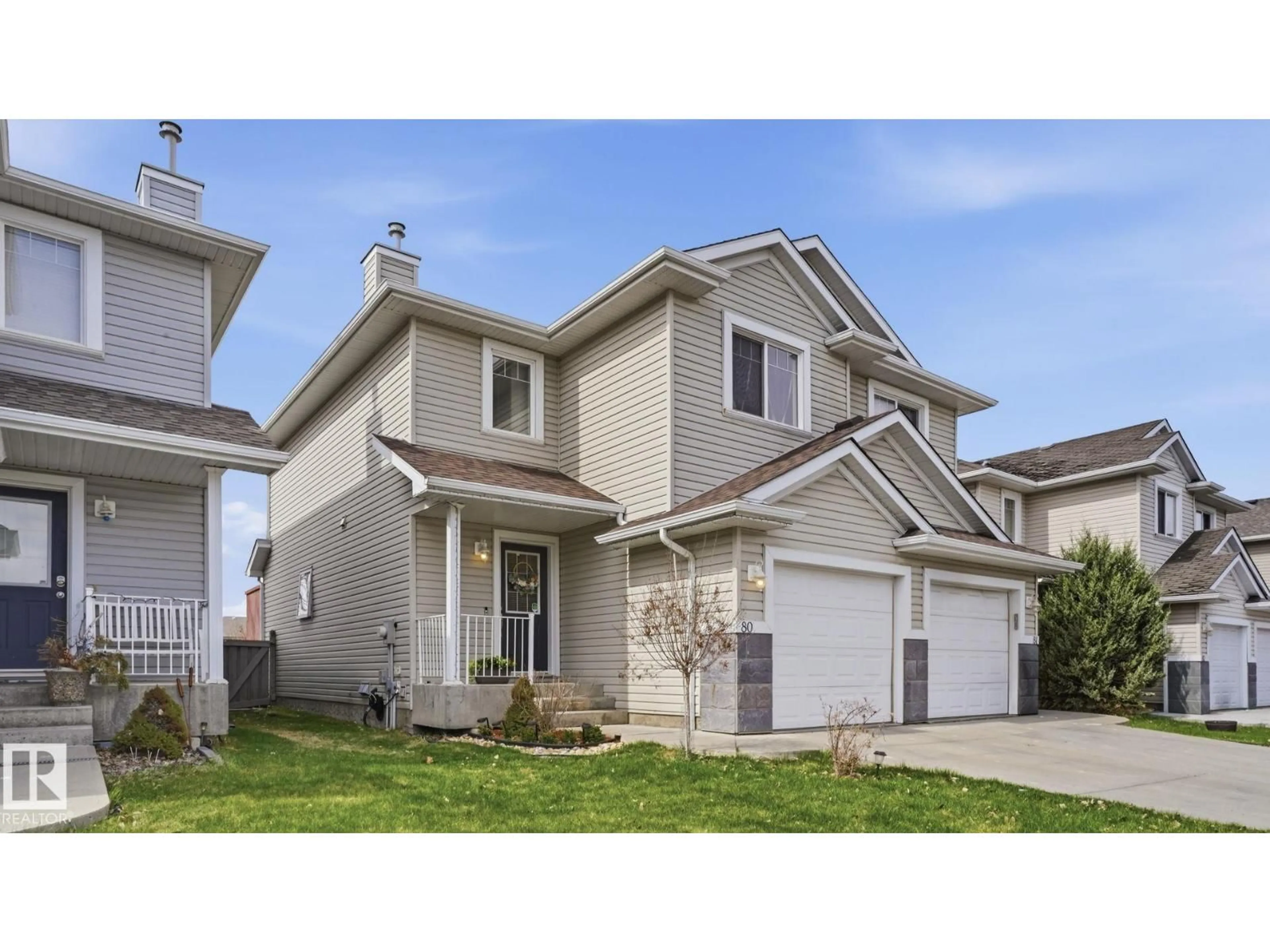 Home with vinyl exterior material, street for #80 - 287 MACEWAN RD, Edmonton Alberta T6W1T4