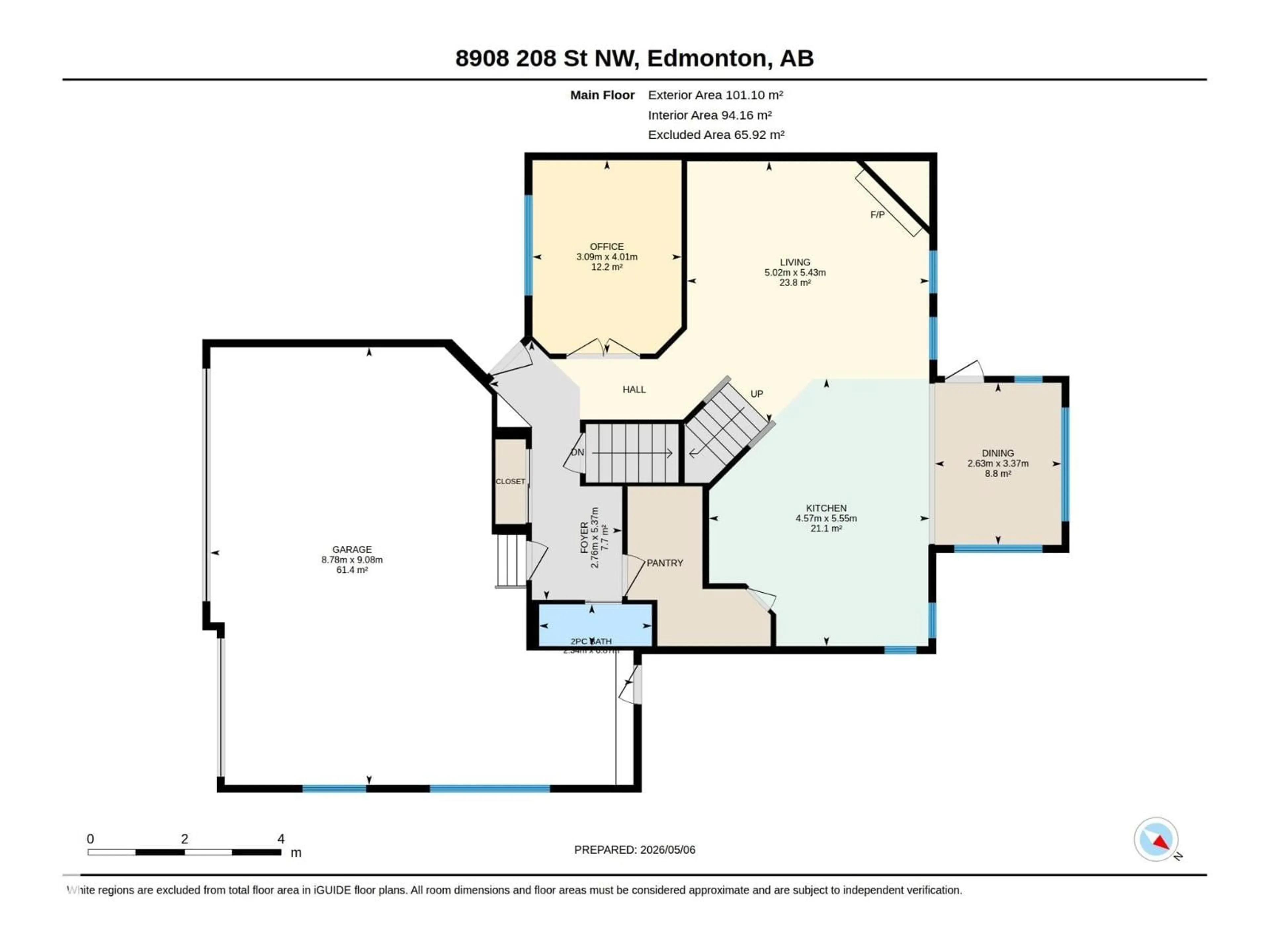 Floor plan for NW - 8908 208 ST, Edmonton Alberta T5T6Y3
