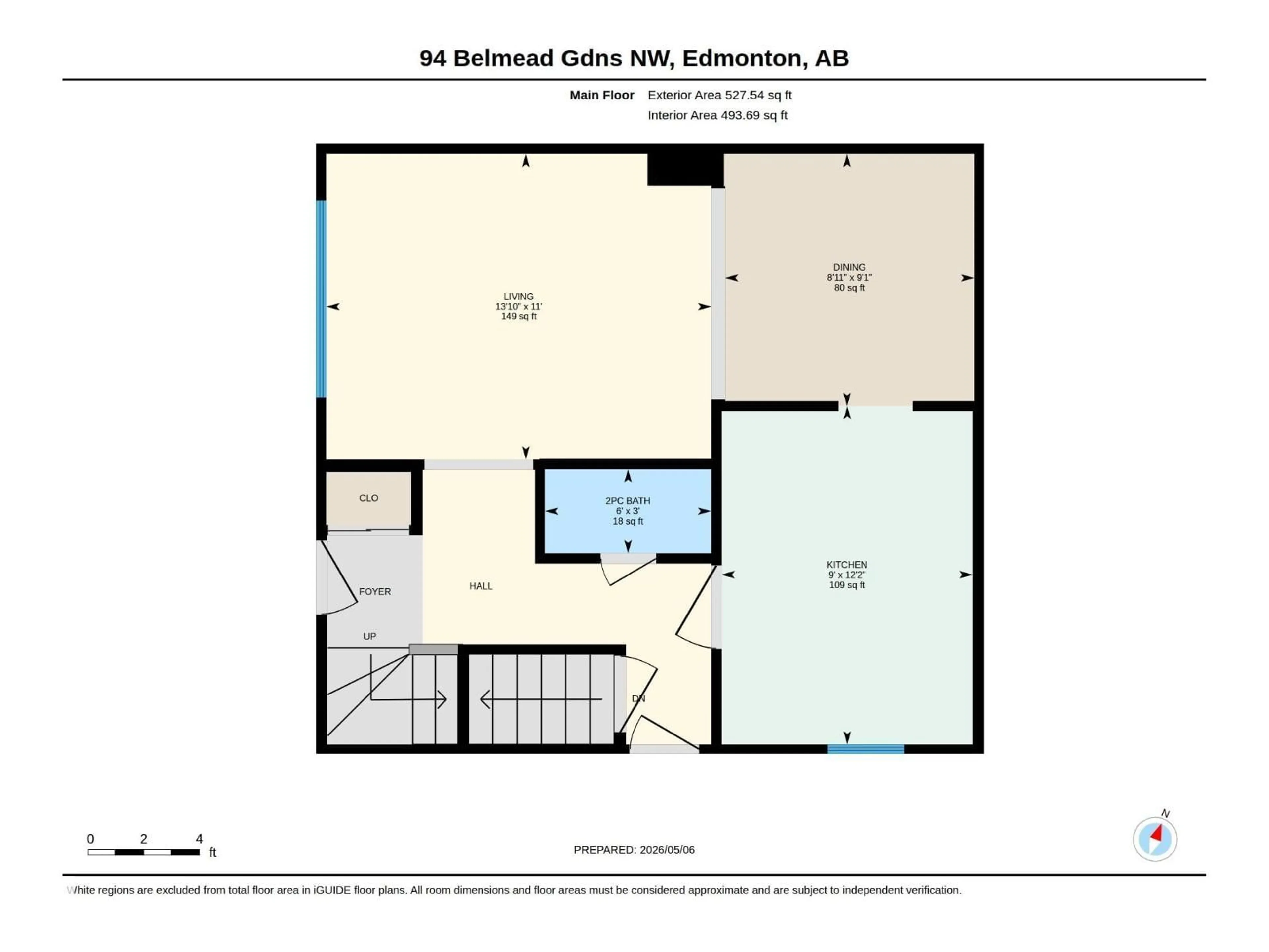 Floor plan for 94 BELMEAD GARDENS GD, Edmonton Alberta T5T1J1