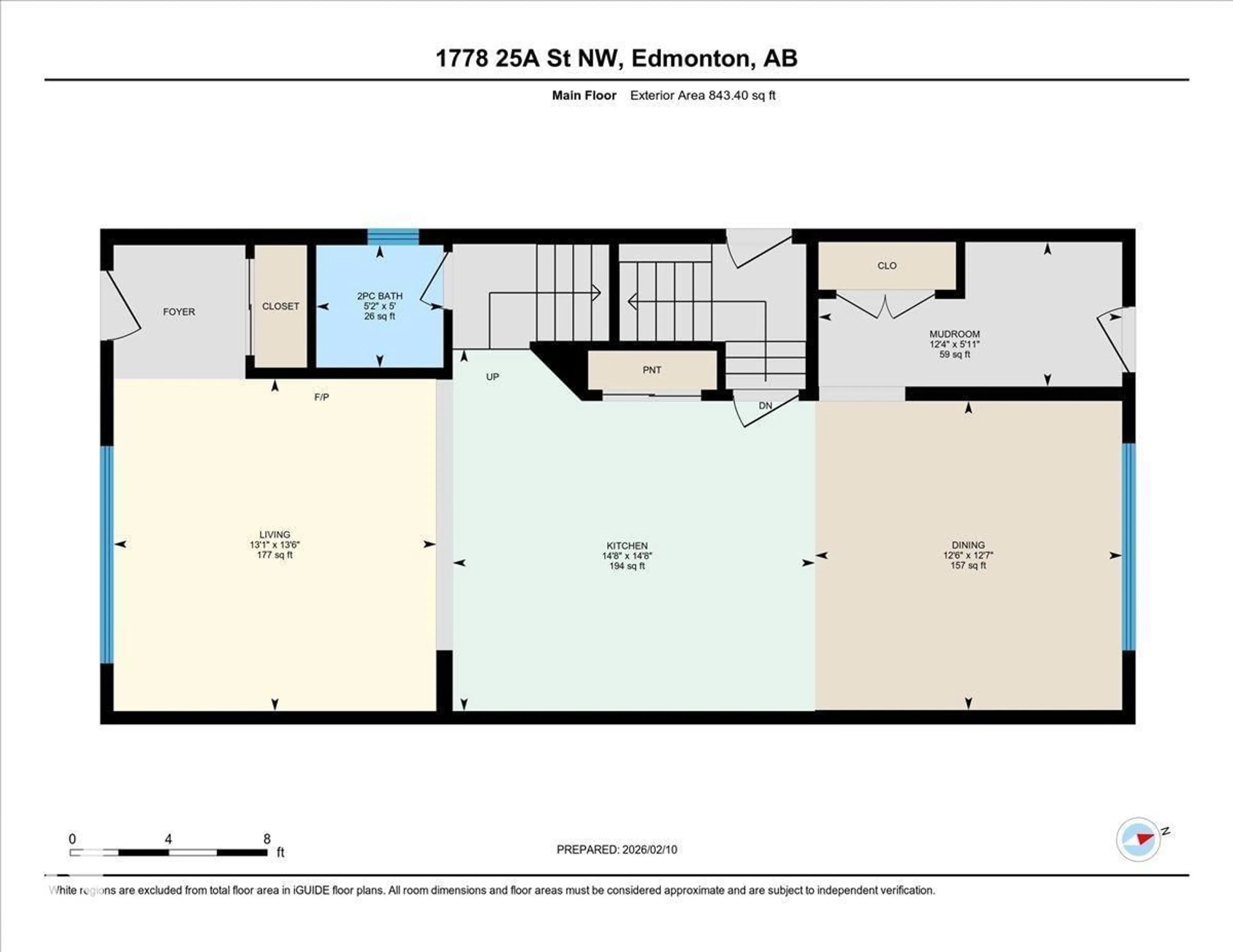 Floor plan for 1778 25A ST, Edmonton Alberta T6T2H8