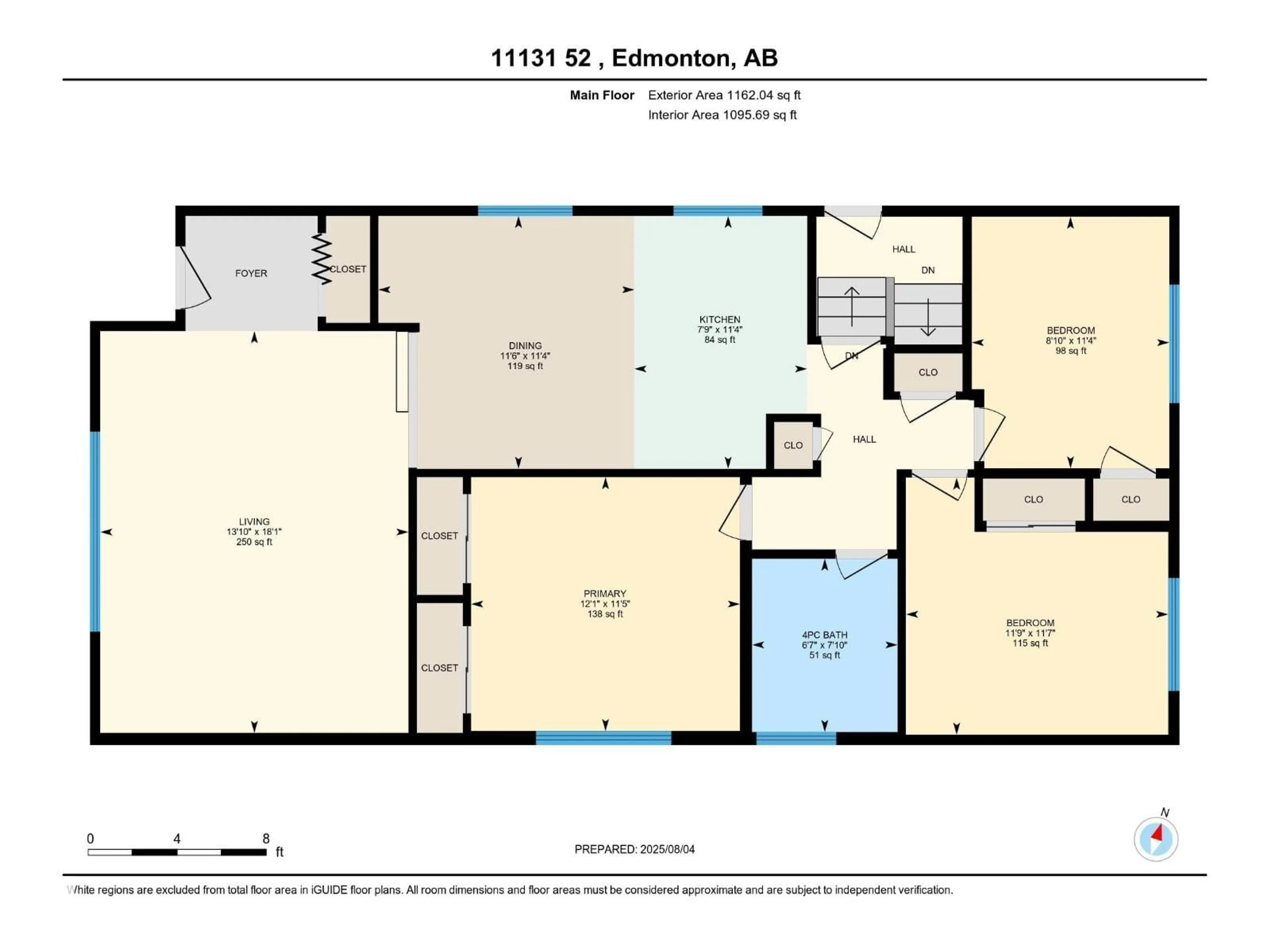 Floor plan for NW - 11131 52 ST, Edmonton Alberta T5W3H6