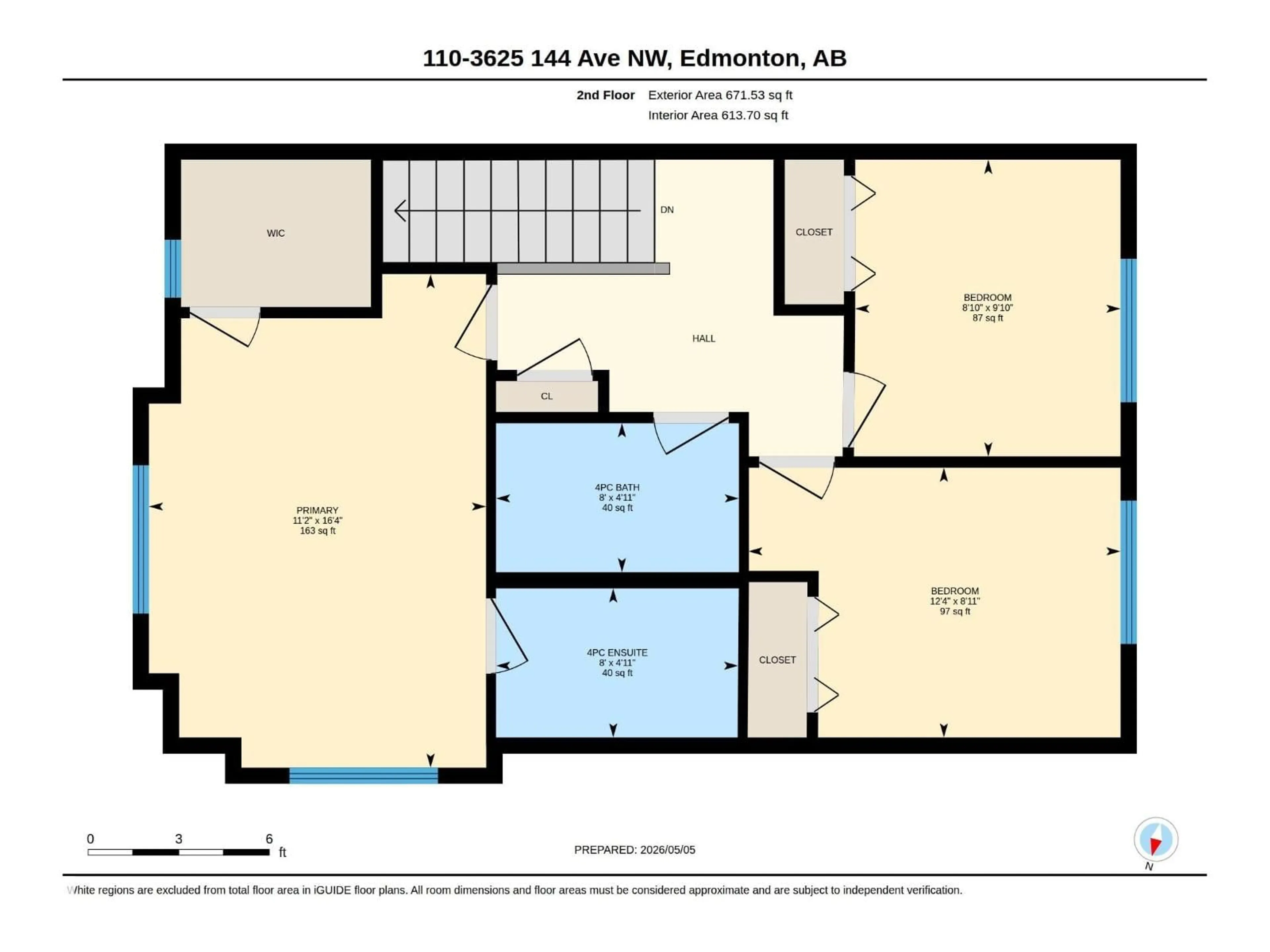 Floor plan for 110 - 3625 144 AV, Edmonton Alberta T5Y0T3