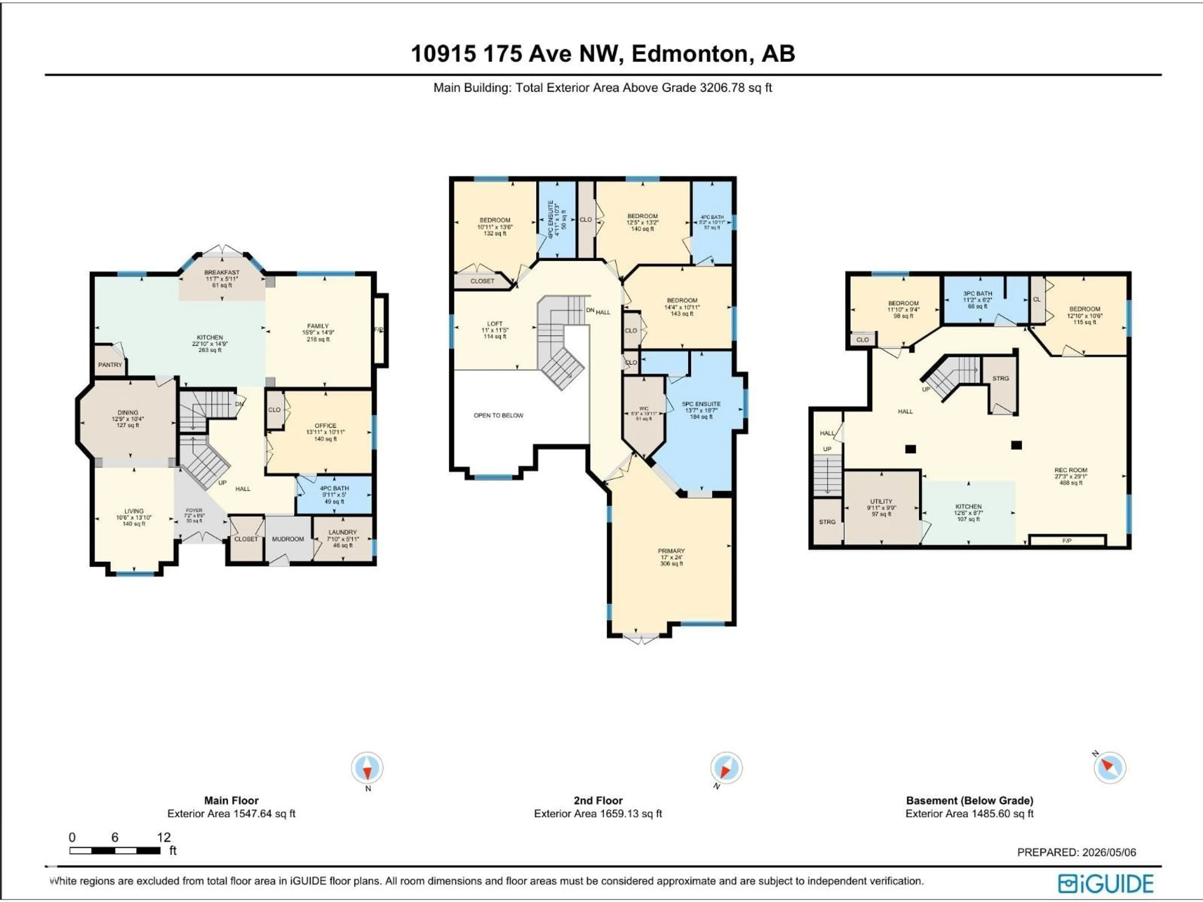 Floor plan for 10915 175 AV, Edmonton Alberta T5X0B7