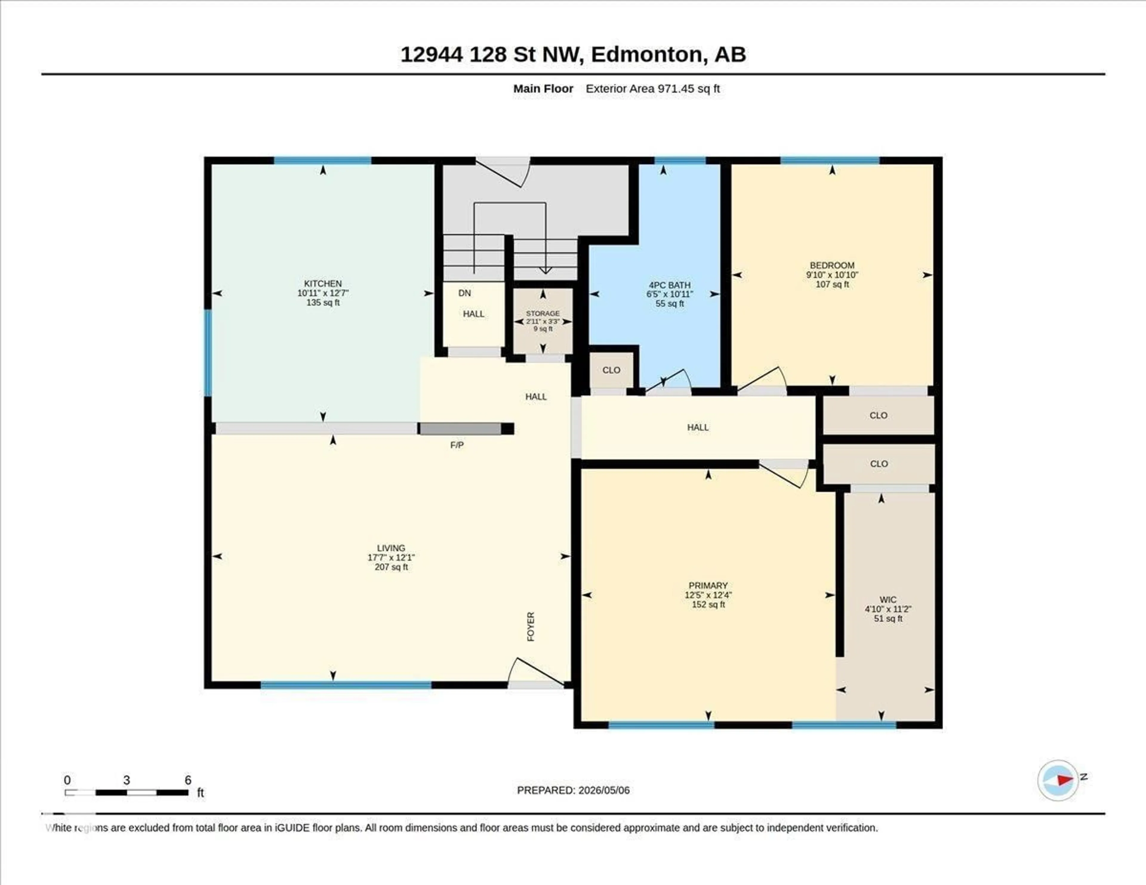 Floor plan for NW - 12944 128 ST, Edmonton Alberta T5L1E5