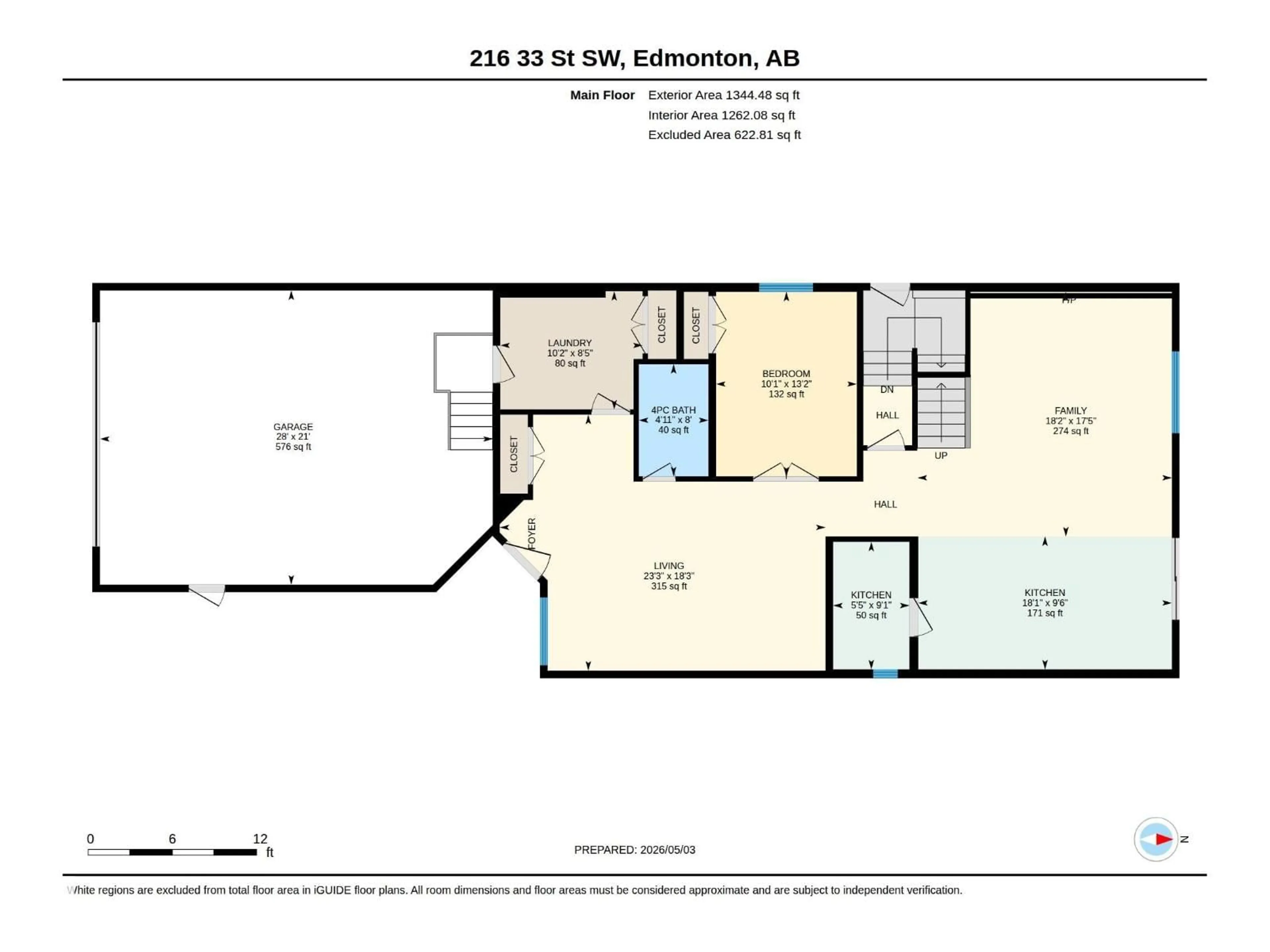 Floor plan for 216 23 ST, Edmonton Alberta T6X3C7