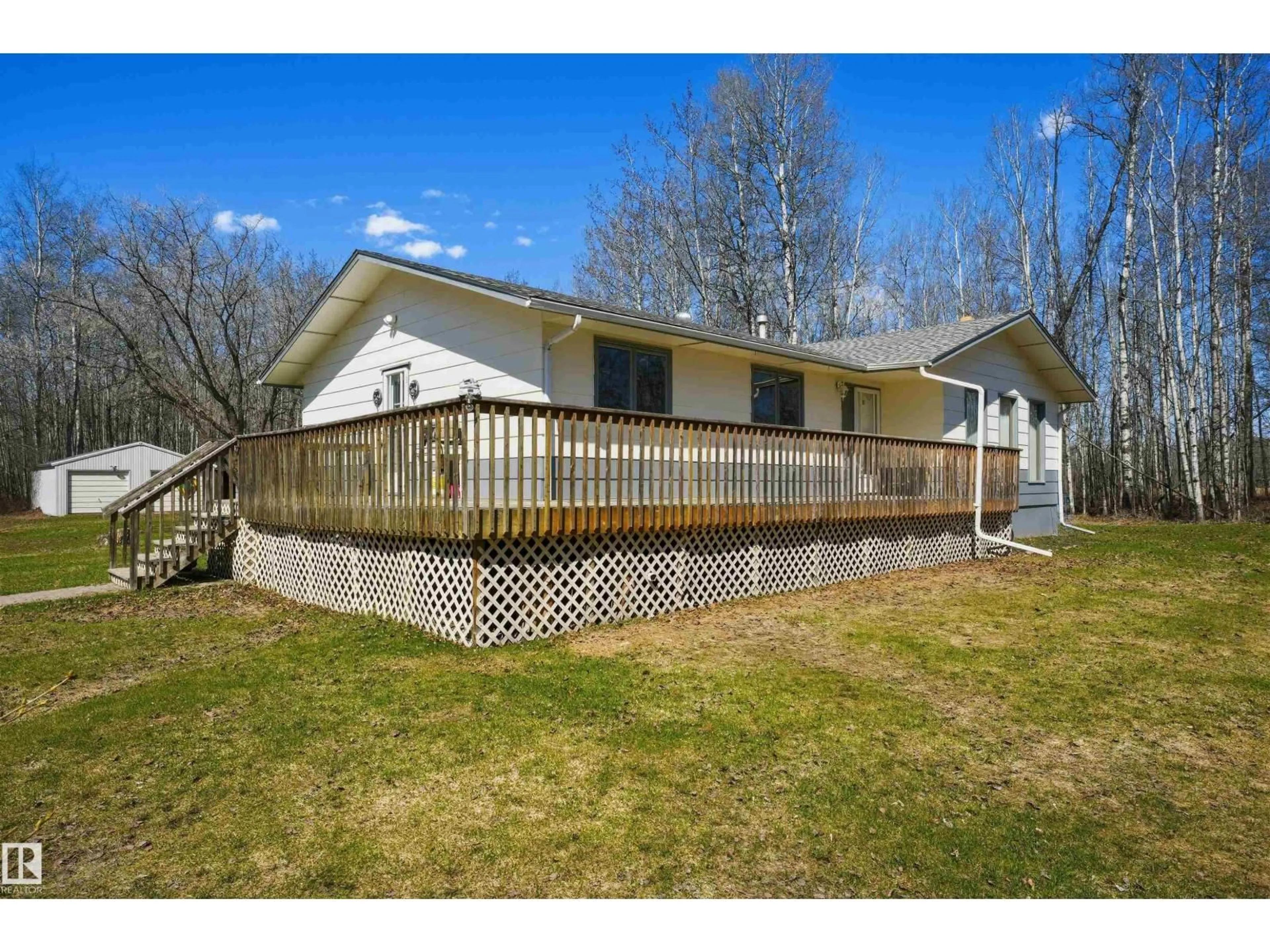 A pic from outside/outdoor area/front of a property/back of a property/a pic from drone, water/lake/river/ocean view for 640052 RGE ROAD 233, Rural Athabasca County Alberta T0G1T0