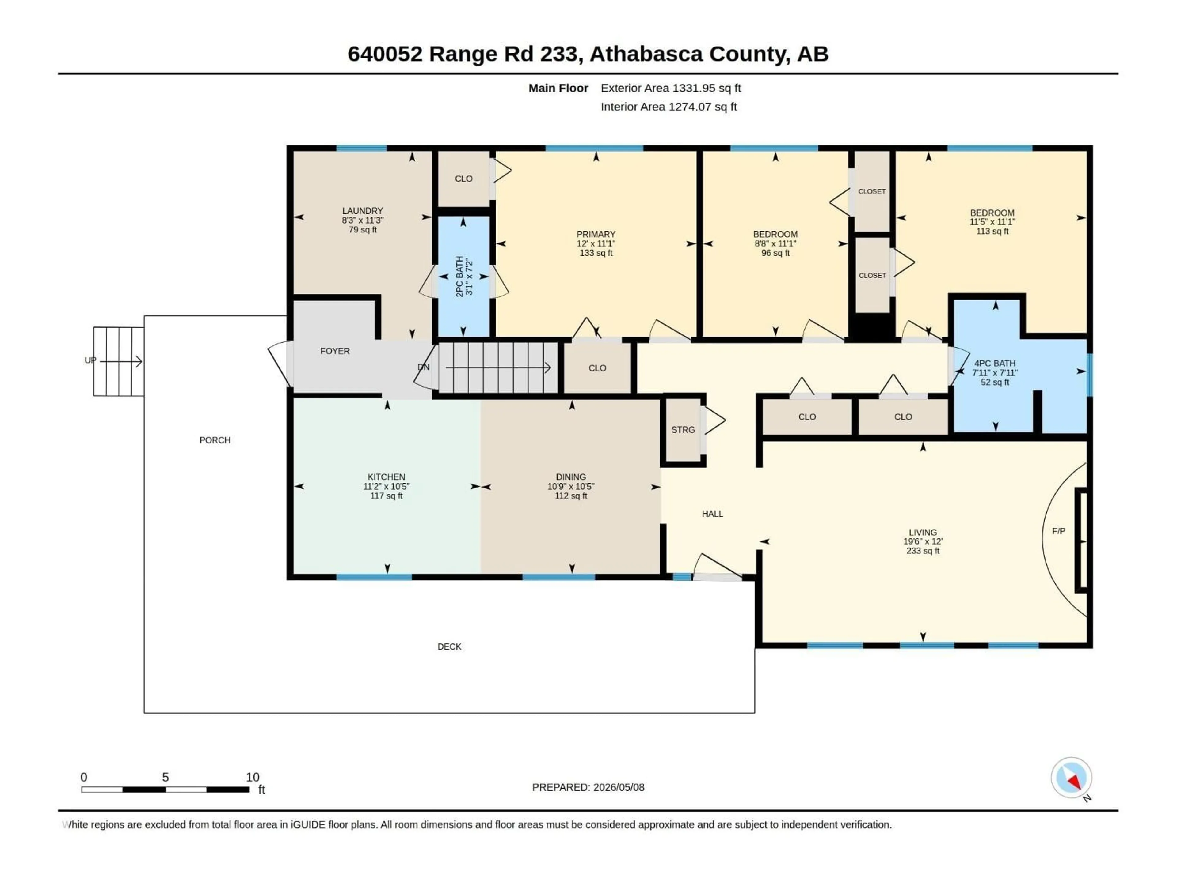 Floor plan for 640052 RGE ROAD 233, Rural Athabasca County Alberta T0G1T0