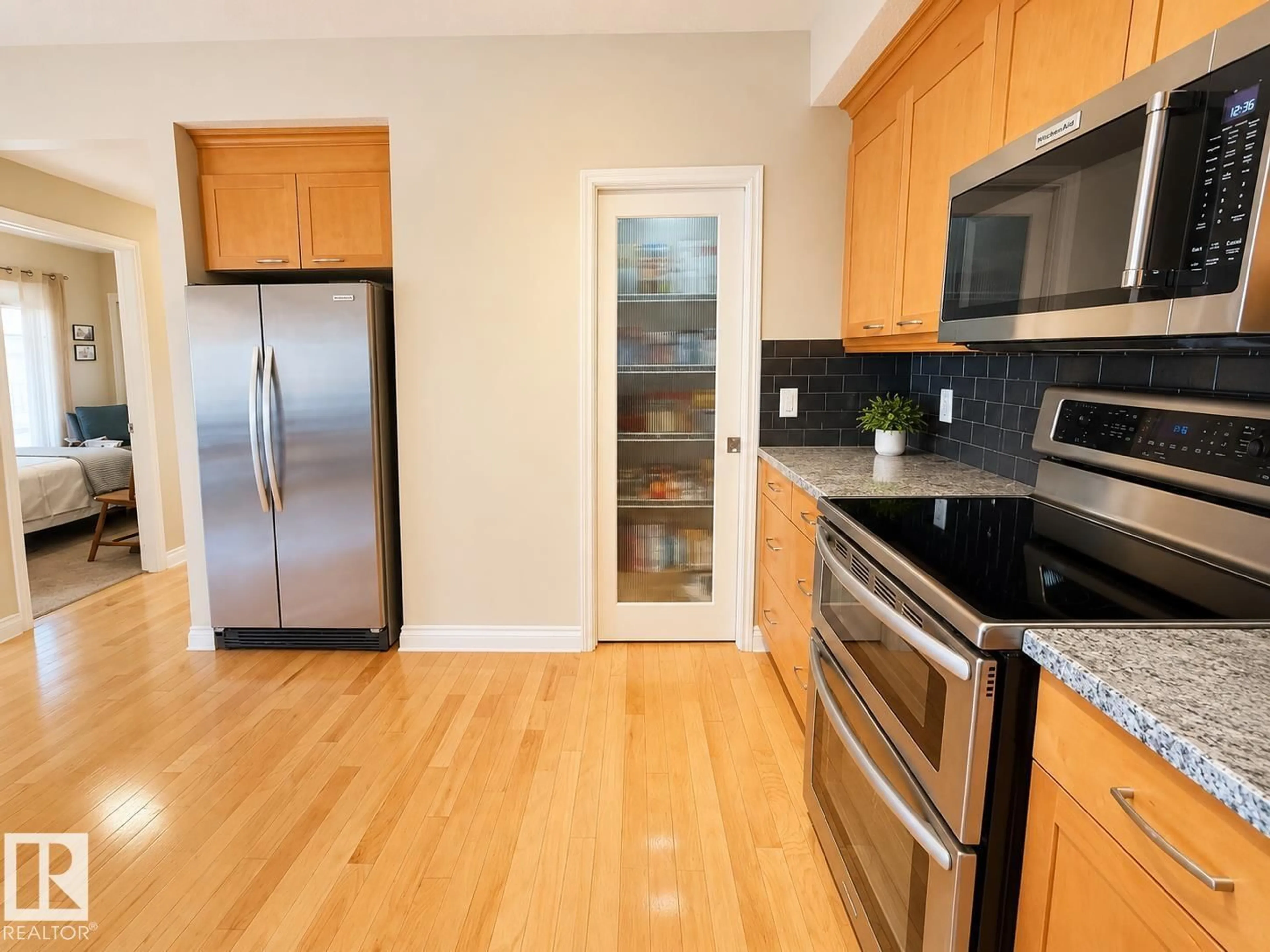 Standard kitchen, wood/laminate floor for #301 - 9803 96A ST NW, Edmonton Alberta T6A4A5
