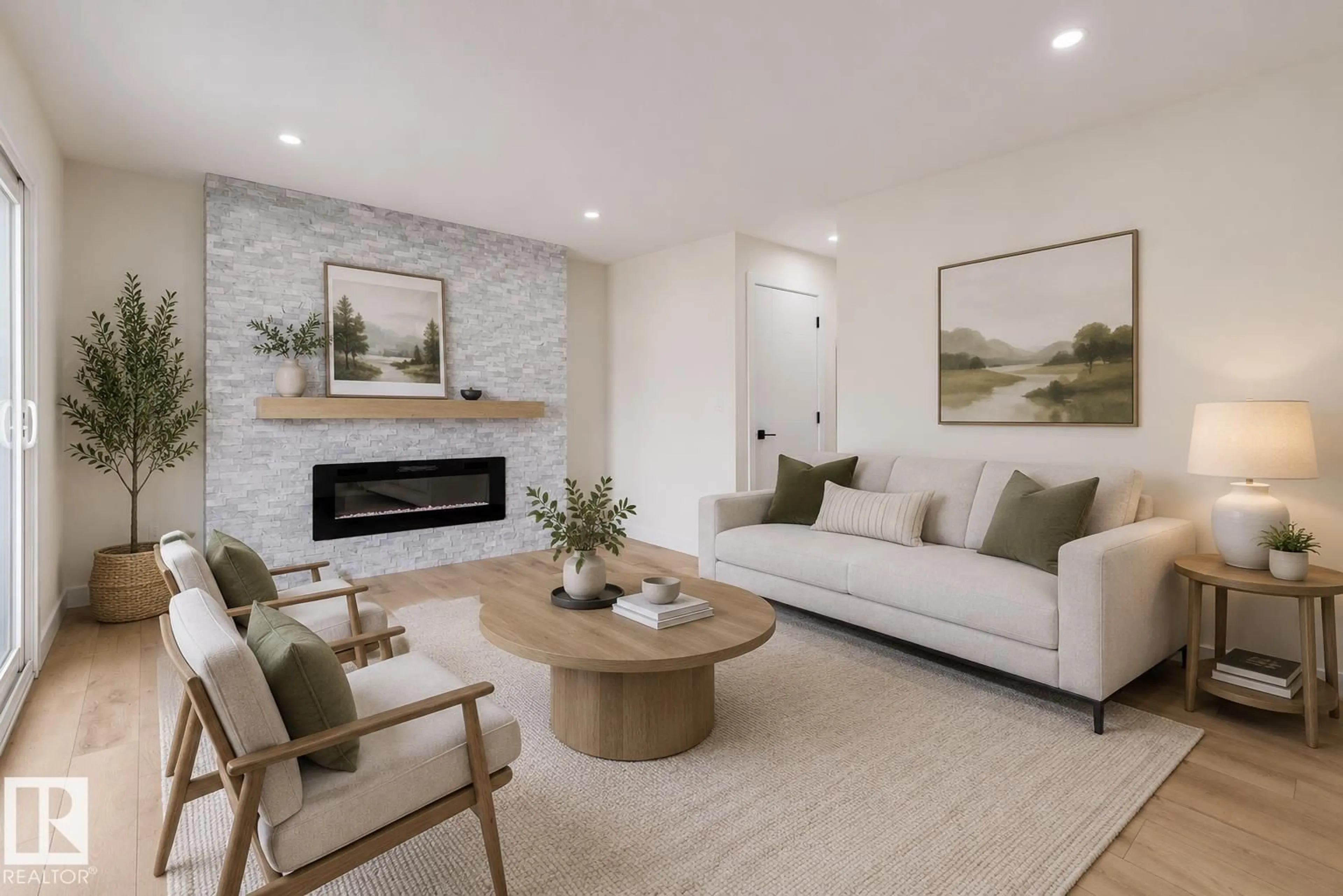 Living room with furniture, unknown for 14329 23 ST, Edmonton Alberta T5Y1N1