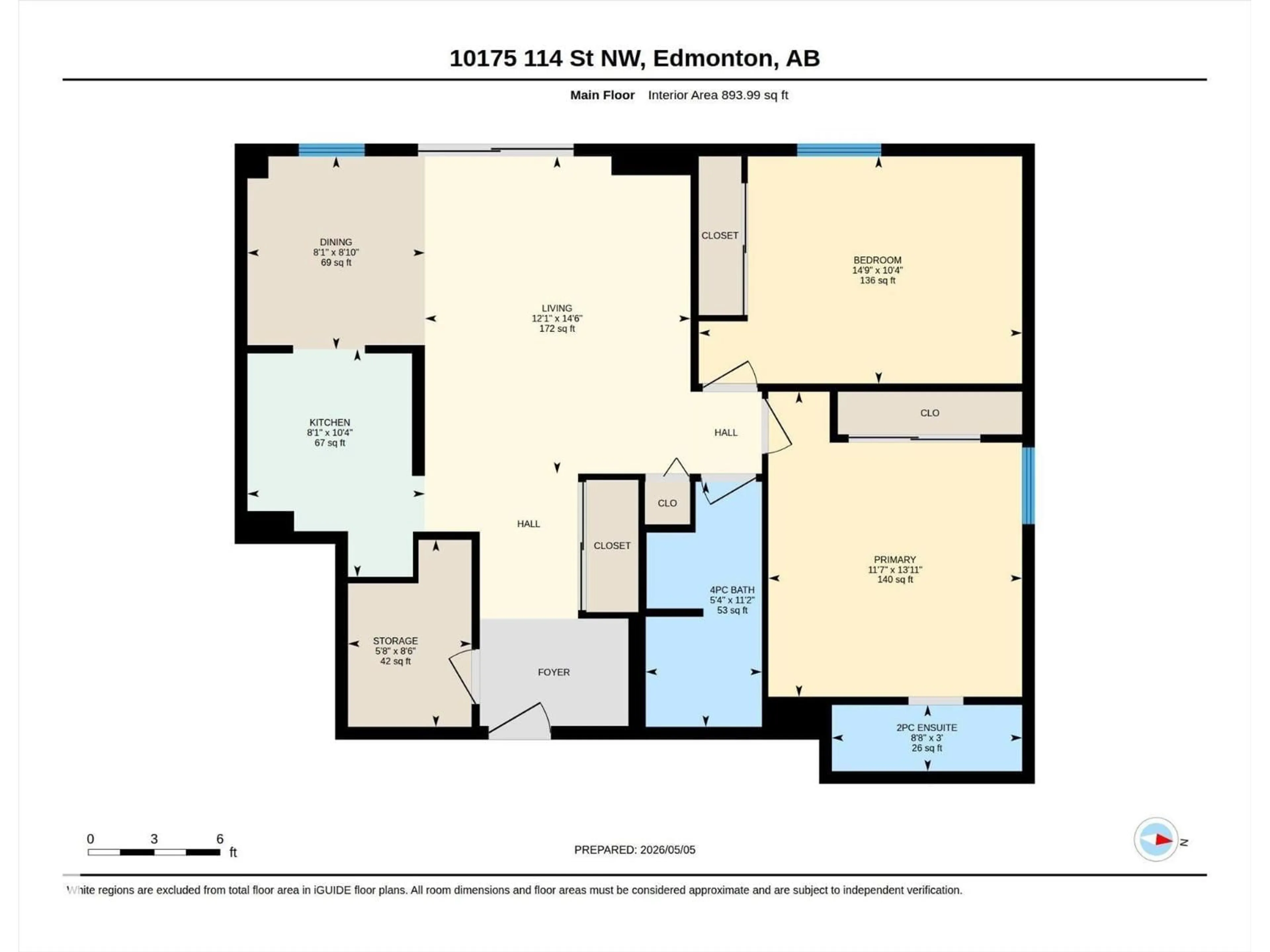 Floor plan for 905 - 10175 114 ST NW, Edmonton Alberta T5K2L4