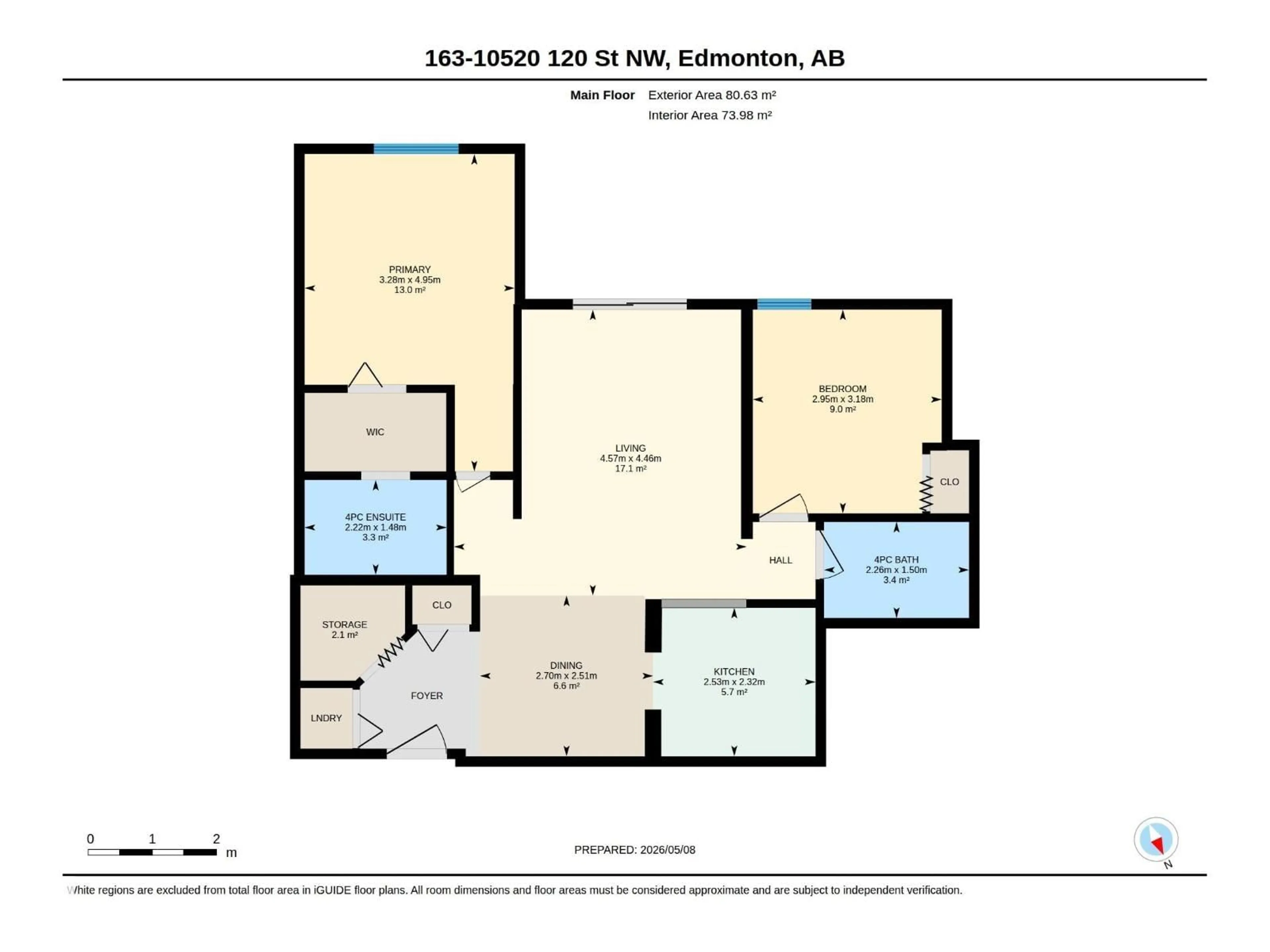 Floor plan for 163 10520 120 ST NW, Edmonton Alberta T5H4L9