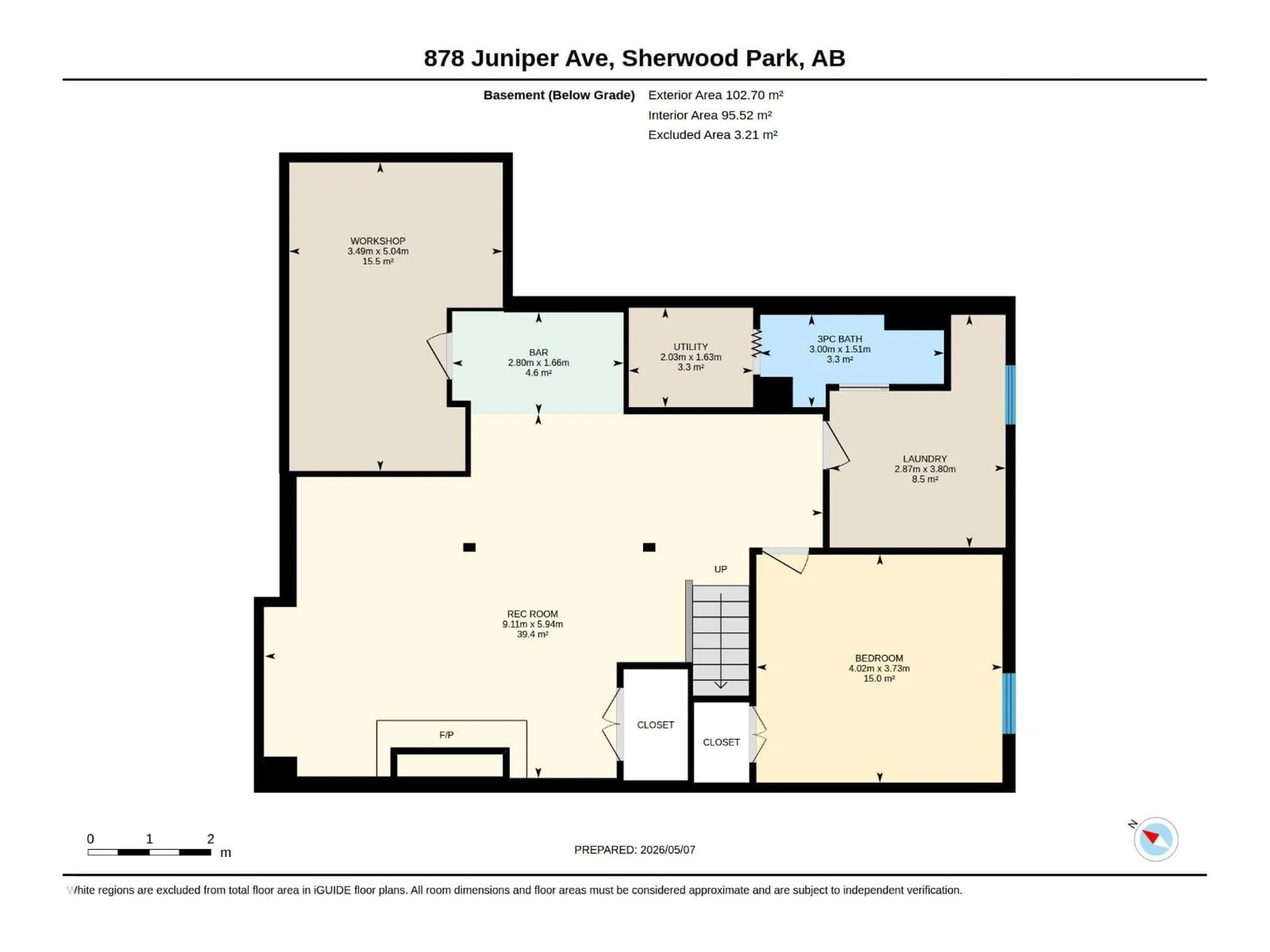 Floor plan for 878 JUNIPER AV, Sherwood Park Alberta T8A2C7