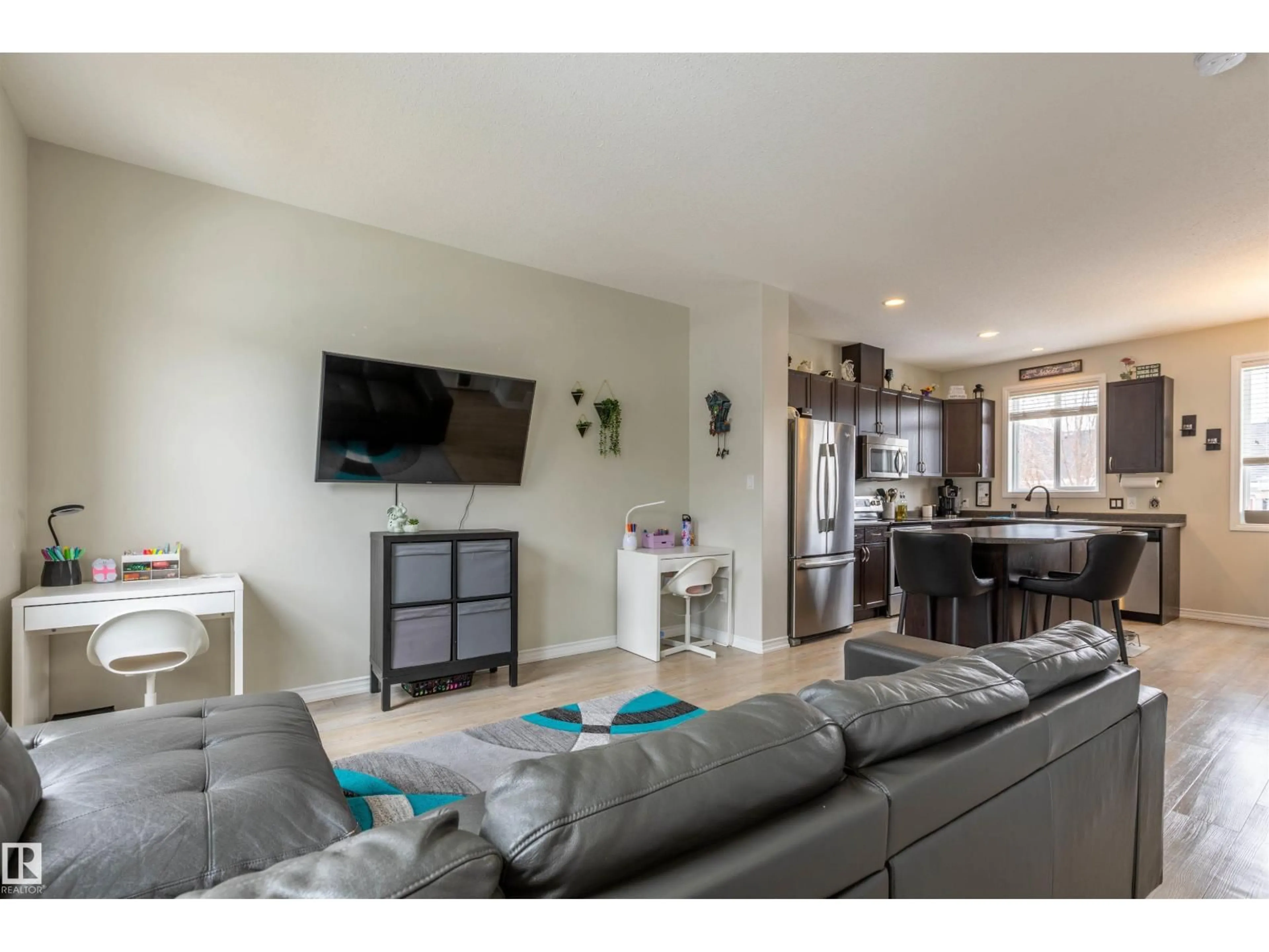 Living room with furniture, unknown for 9832 105 AV, Morinville Alberta T8R0C1