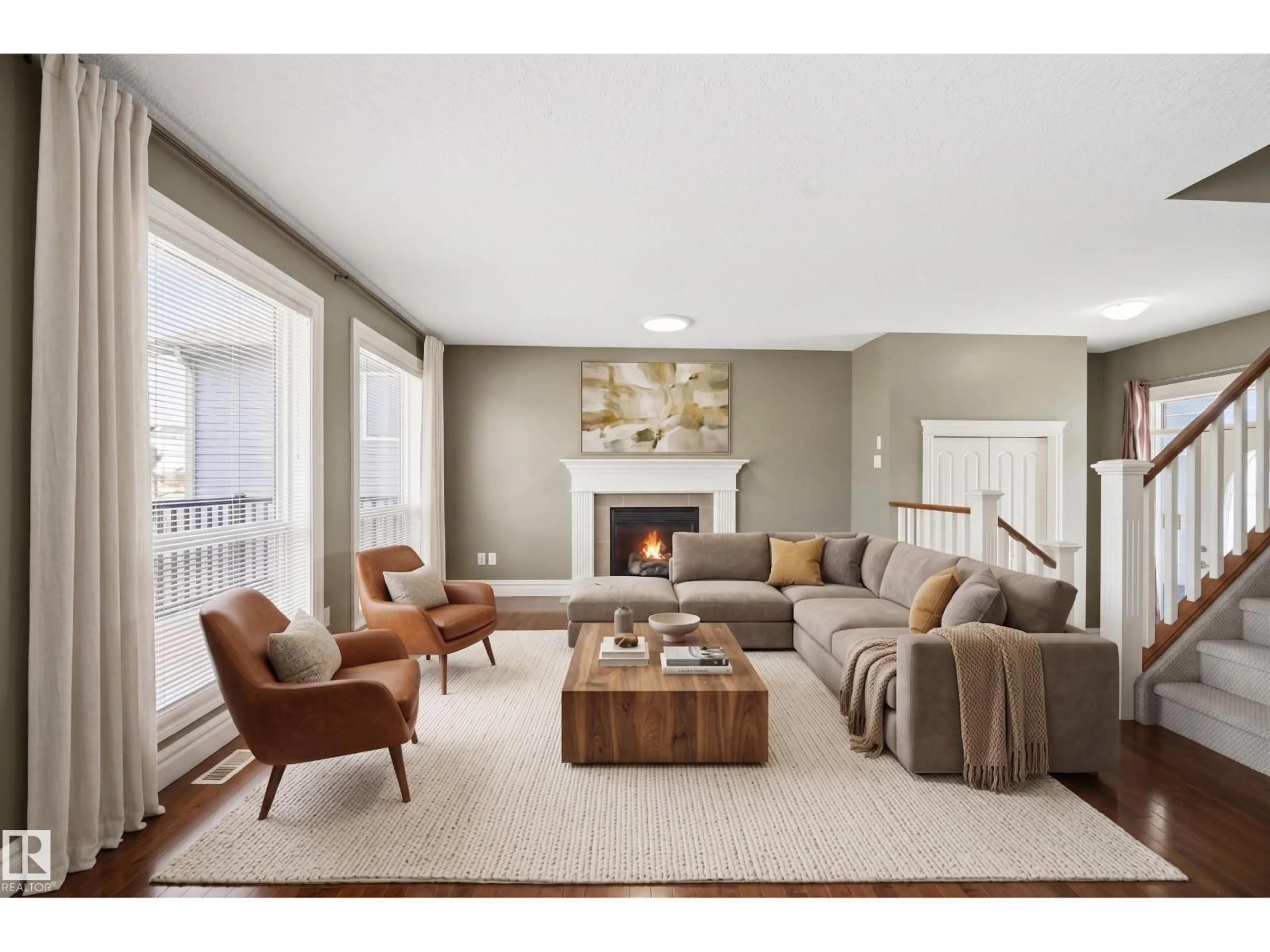 Living room with furniture, unknown for NW - 16411 43 ST, Edmonton Alberta T5Y0H8
