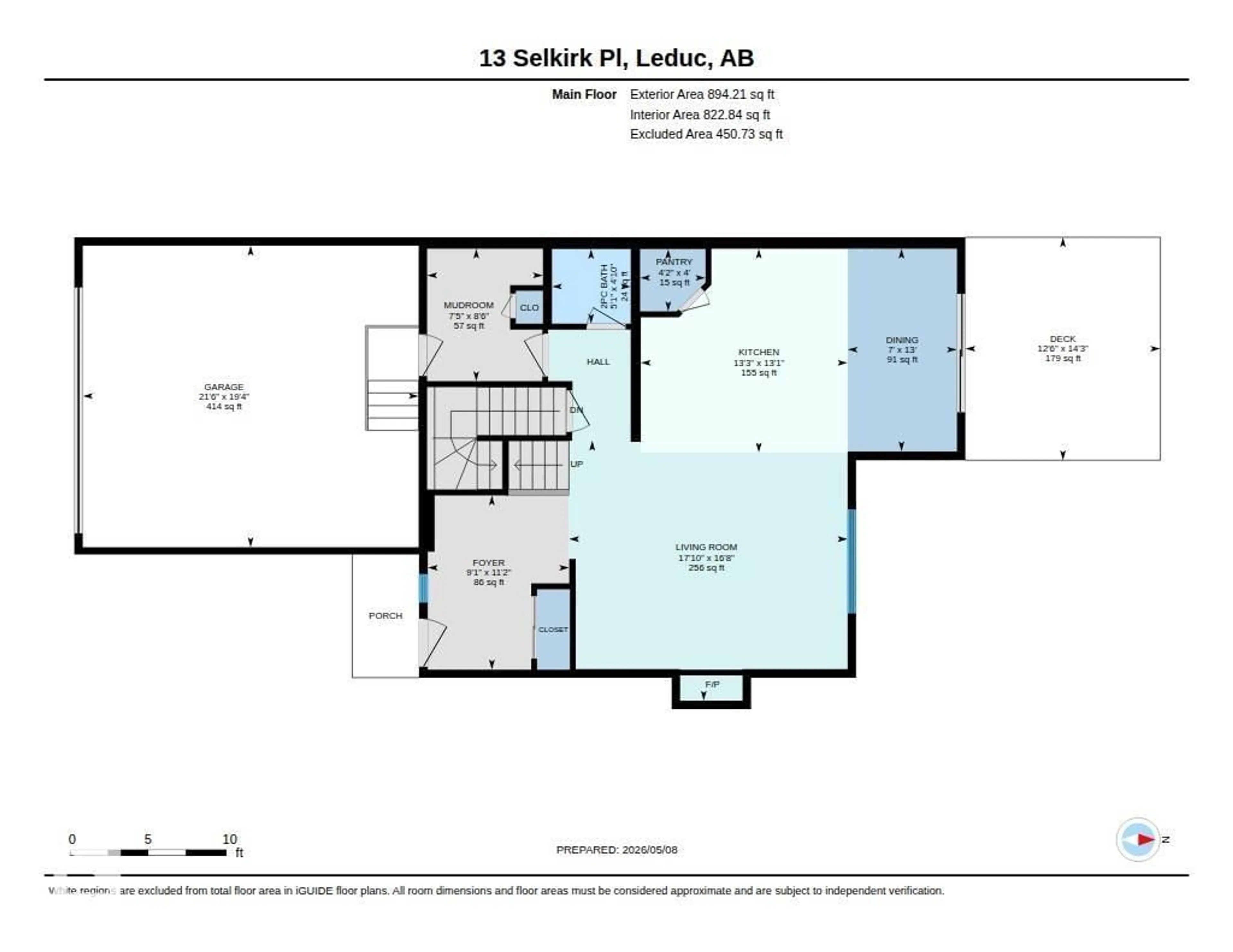 Floor plan for 13 SELKIRK PL, Leduc Alberta T9E0L4