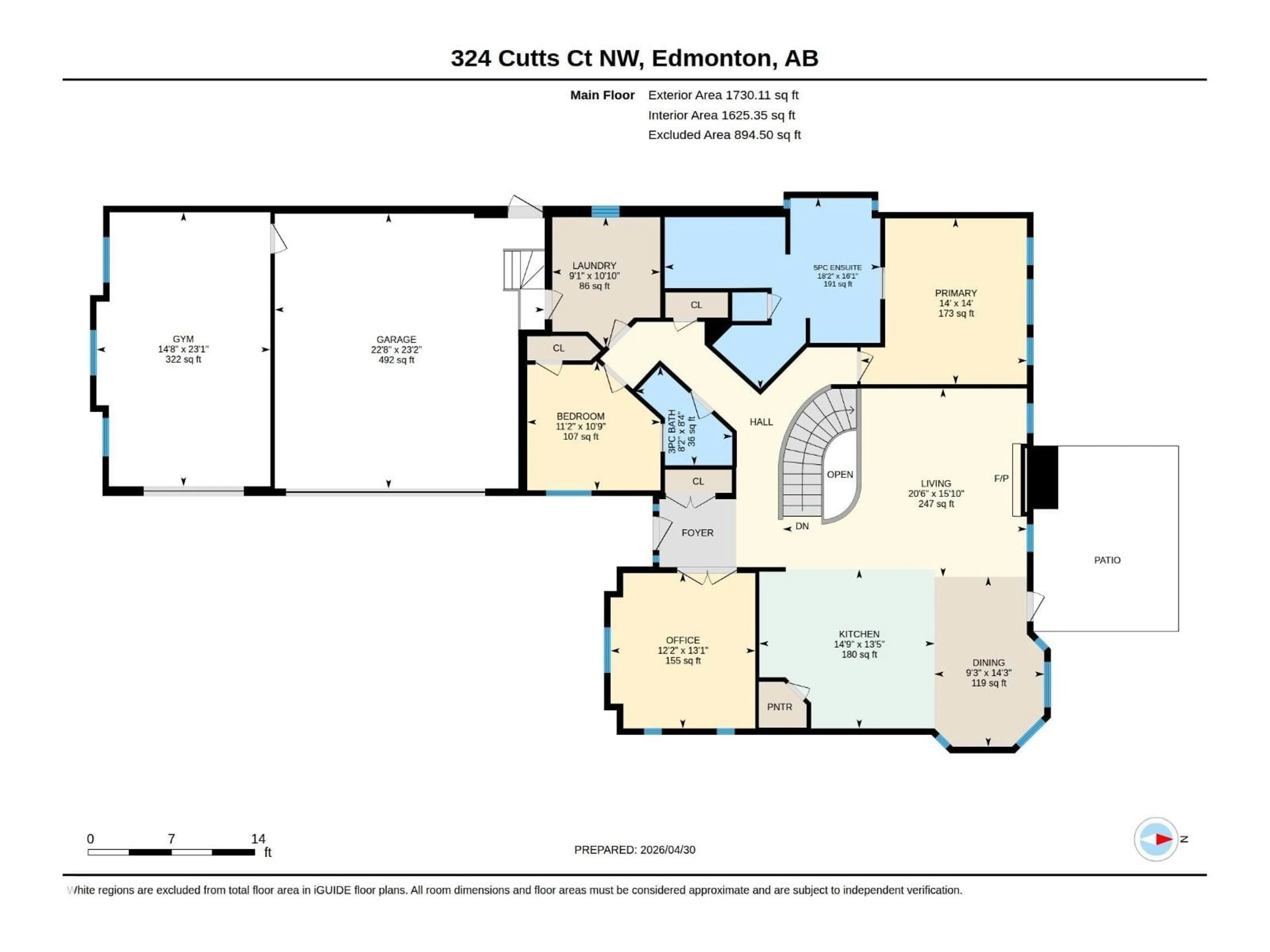 Floor plan for 324 CUTTS CT, Edmonton Alberta T6V1M7