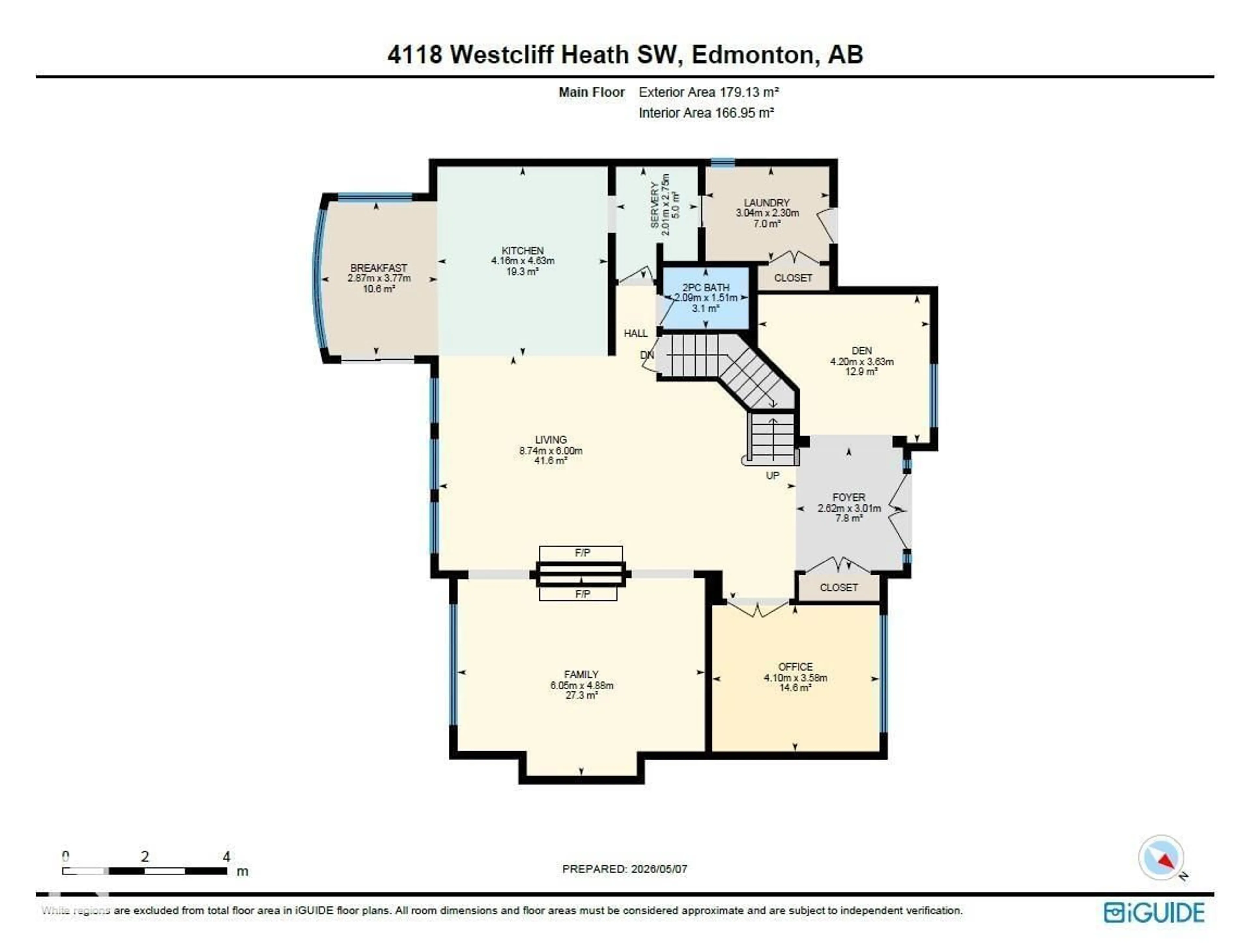Floor plan for 4118 WESTCLIFF HEATH, Edmonton Alberta T6W0X9