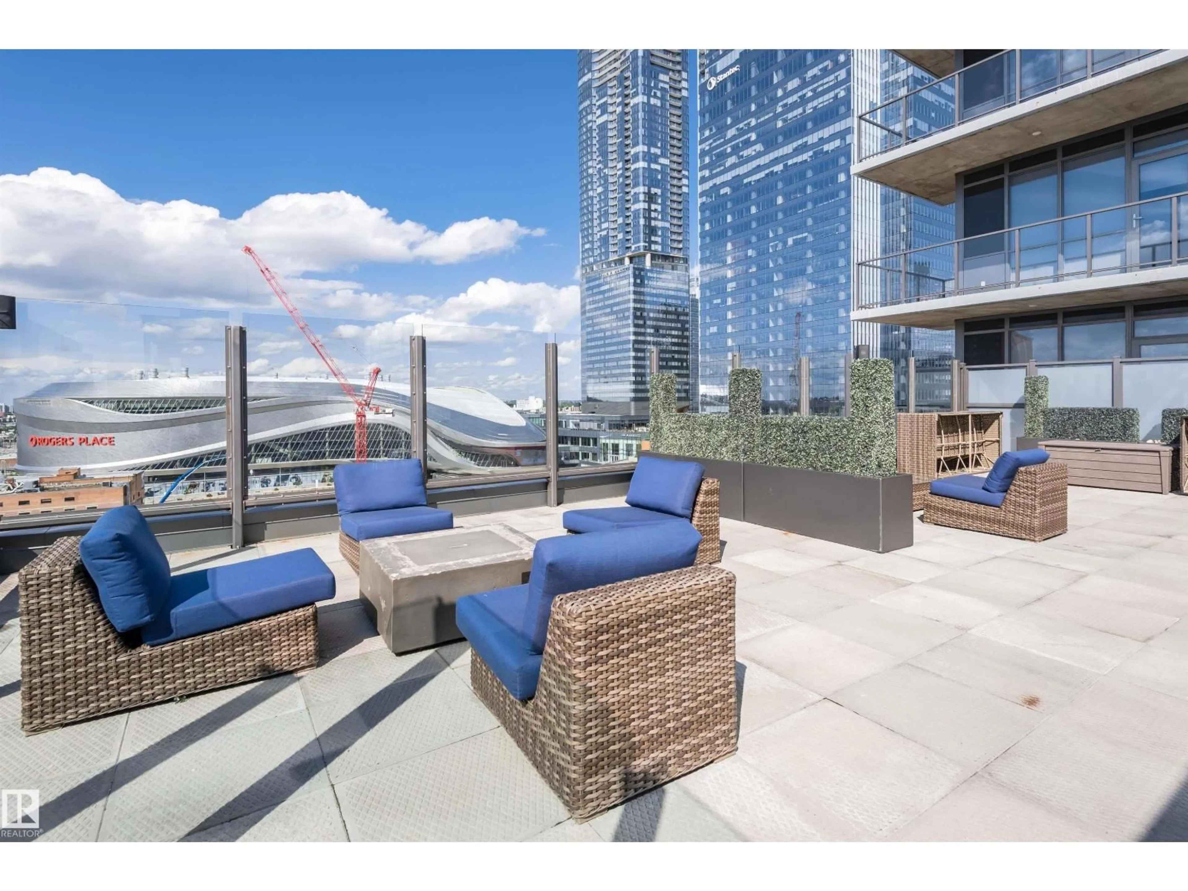 Patio, water/lake/river/ocean view for #404 - 10238 103 ST, Edmonton Alberta T5J0G6