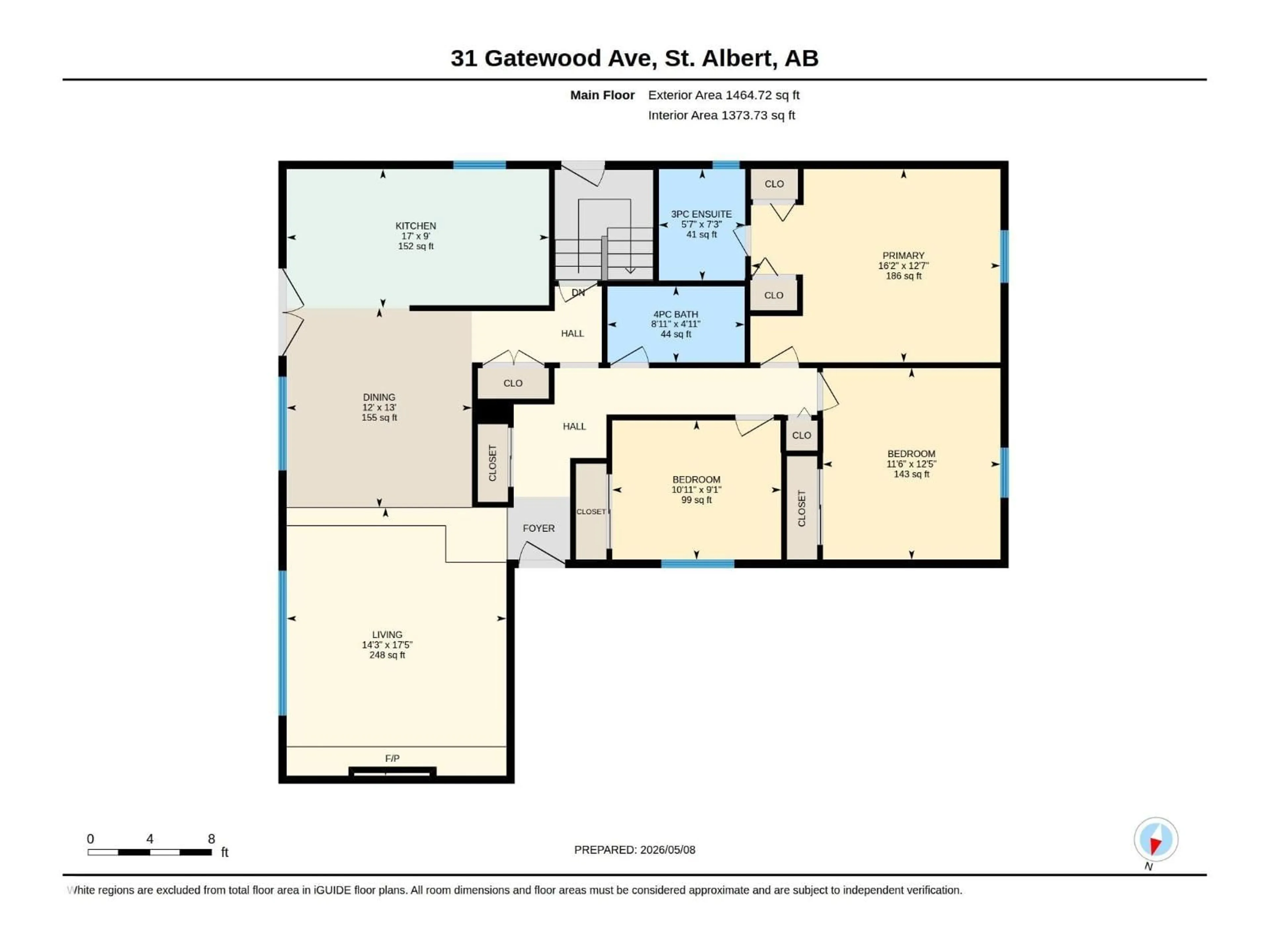 Floor plan for 31 GATEWOOD AV, St. Albert Alberta T8N1A1