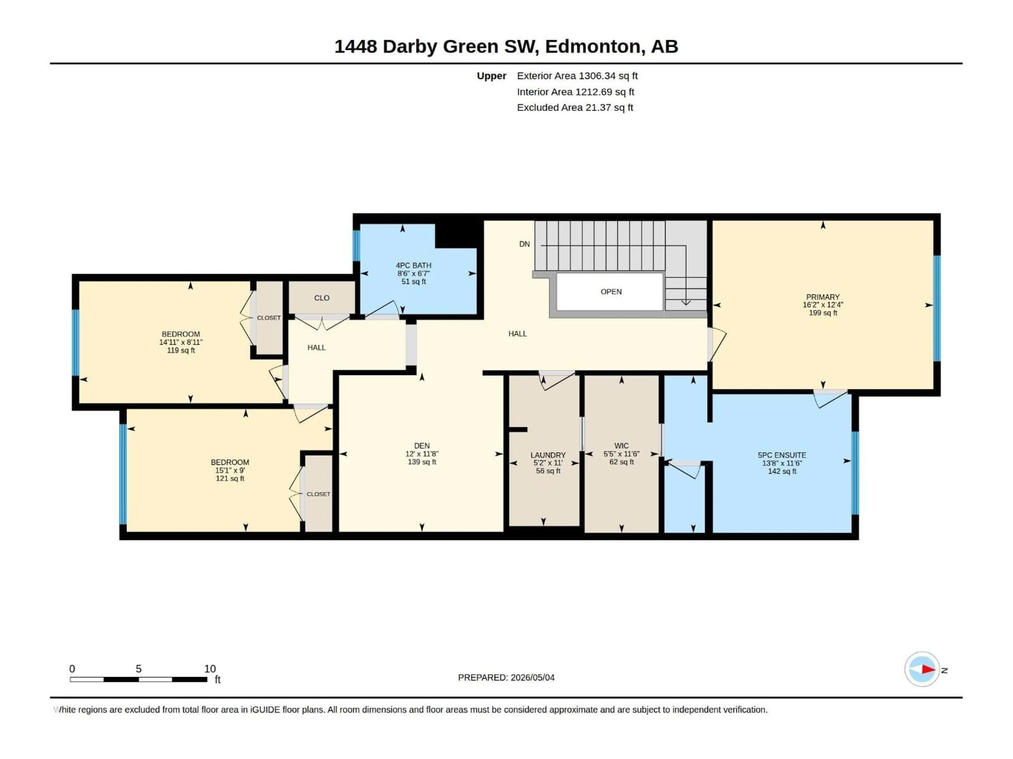 Floor plan for 1448 DARBY GREEN GR, Edmonton Alberta T6W4N5