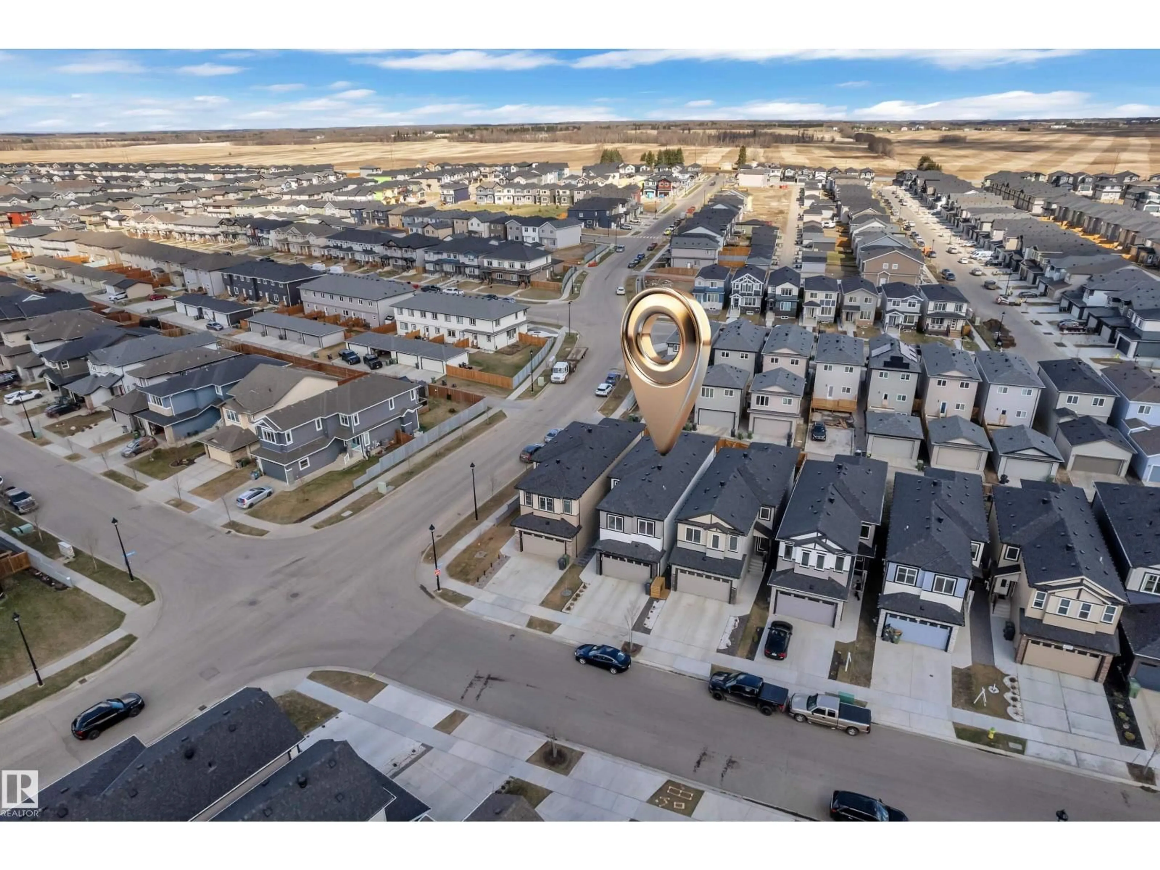 A pic from outside/outdoor area/front of a property/back of a property/a pic from drone, street for 4203 38A ST, Beaumont Alberta T4X2Z6