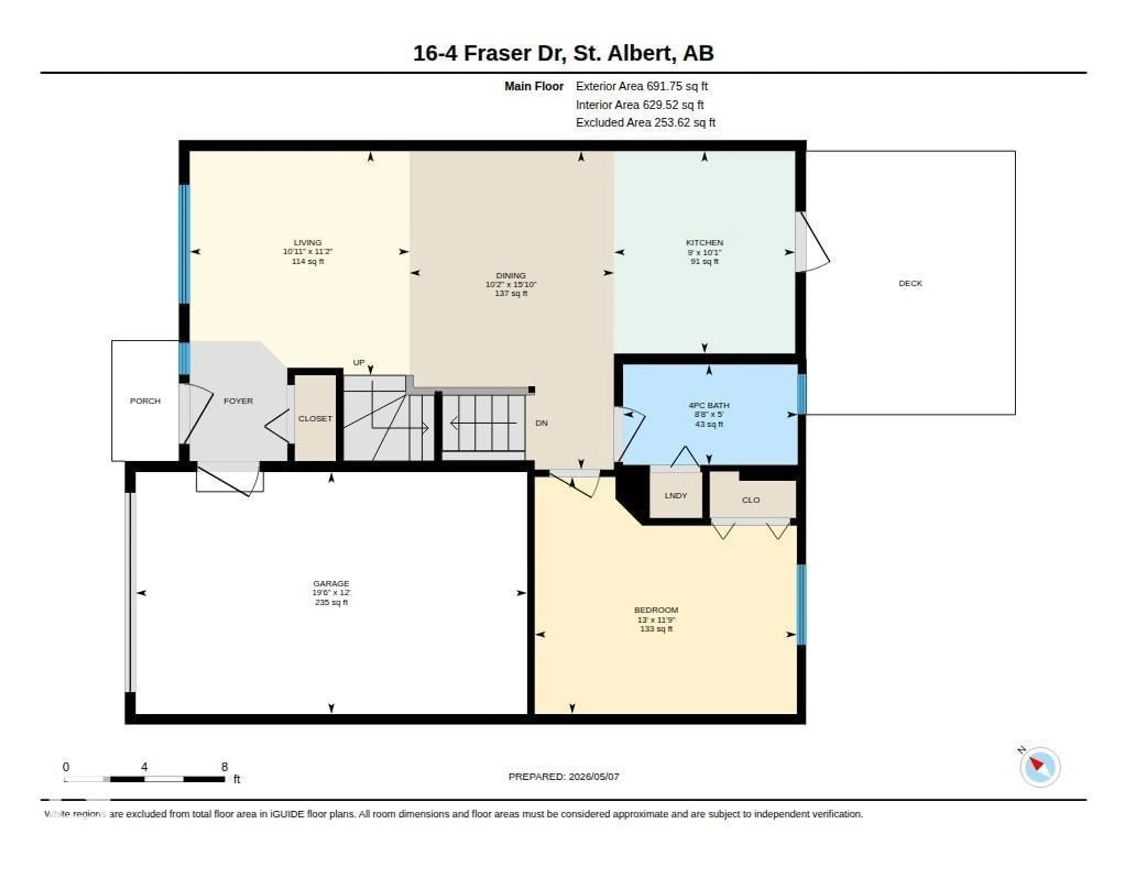 Floor plan for 4 - 16 FRASER DR, St. Albert Alberta T8N6P1