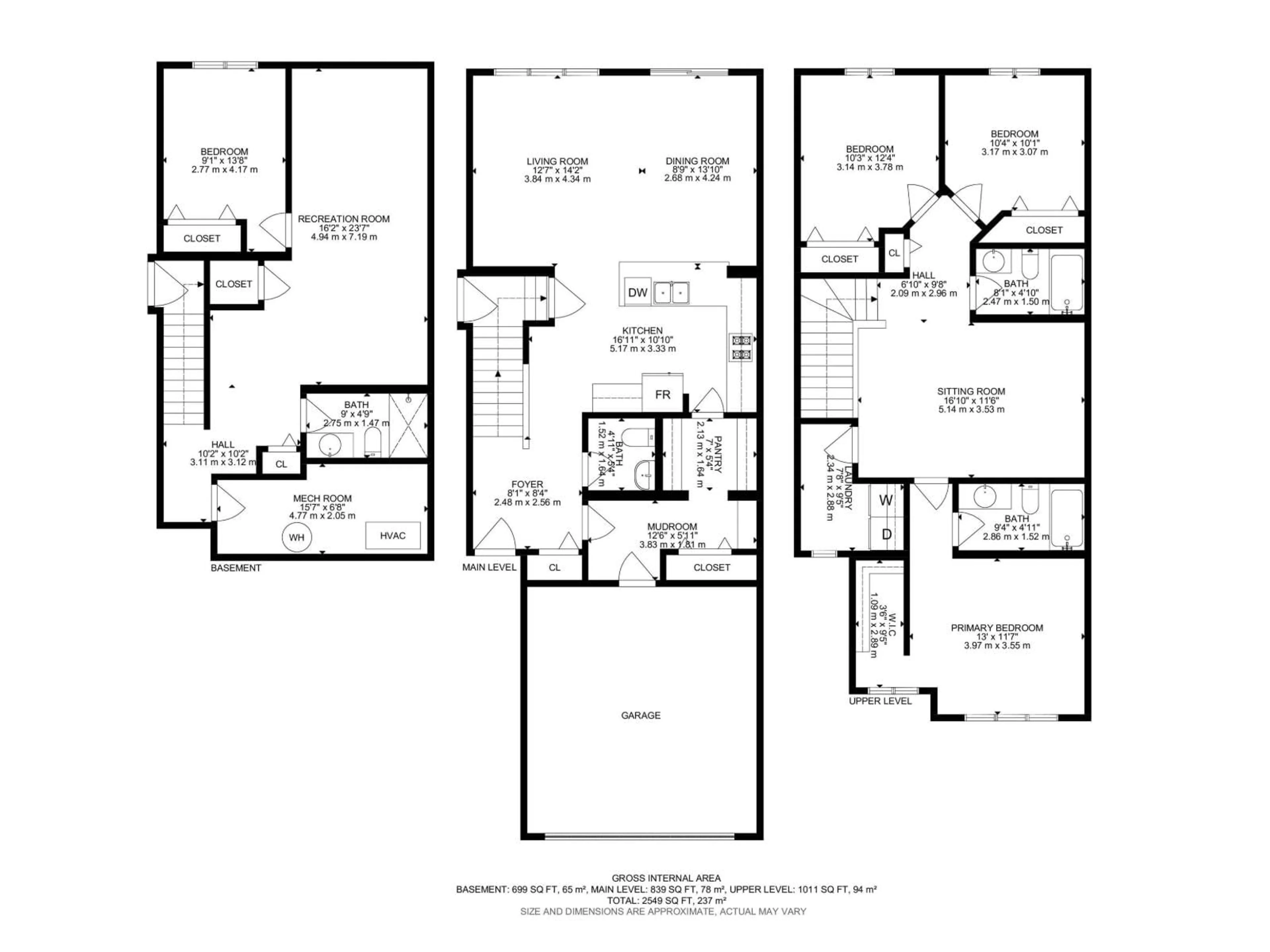 Floor plan for 3423 CHECKNITA TC, Edmonton Alberta T6W4H6