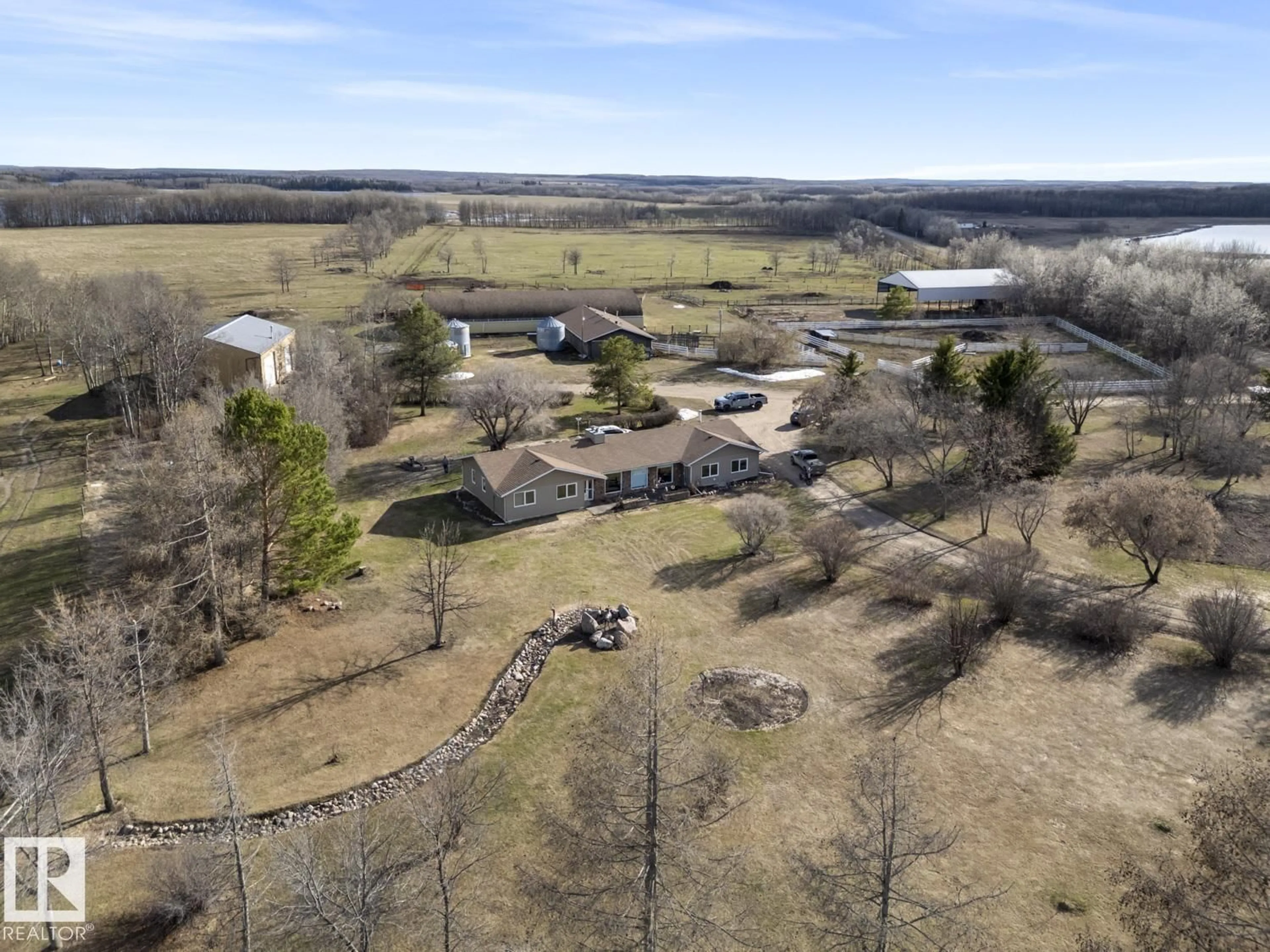 A pic from outside/outdoor area/front of a property/back of a property/a pic from drone, unknown for 42119 TWP RD 612, Rural Bonnyville M.D. Alberta T0A0T0
